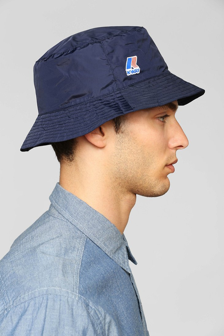 Urban Outfitters K-Way Packable Bucket Hat in Navy (Blue) for Men - Lyst