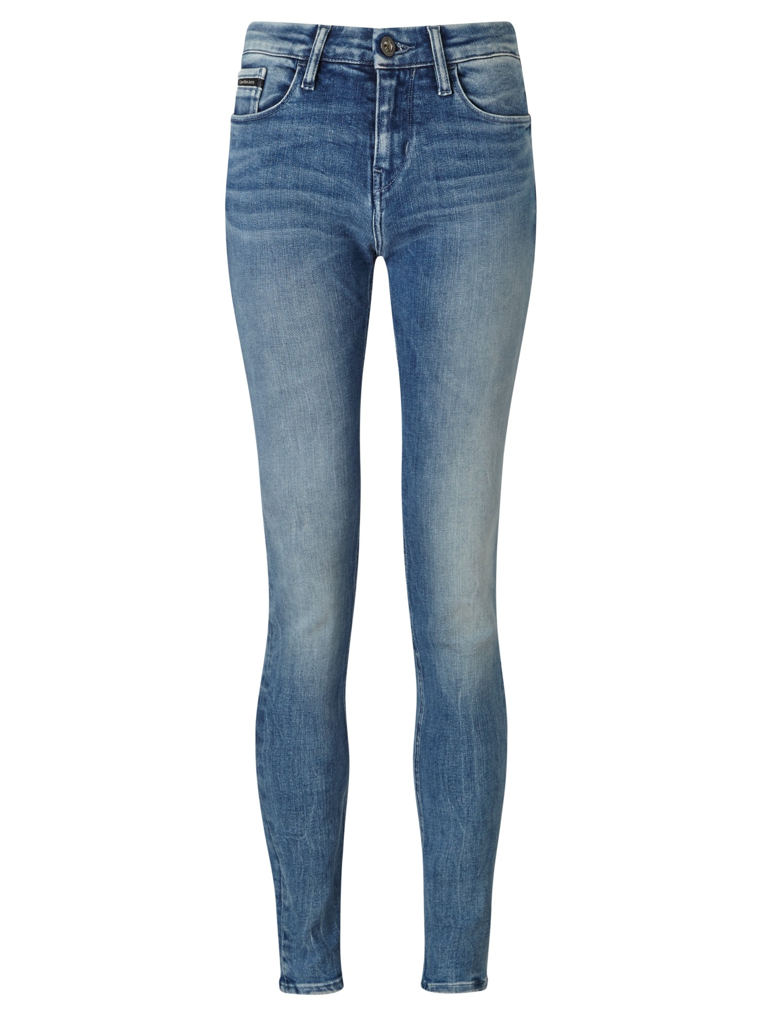 Calvin Klein Denim Mid Rise Skinny Jeans in Blue - Lyst