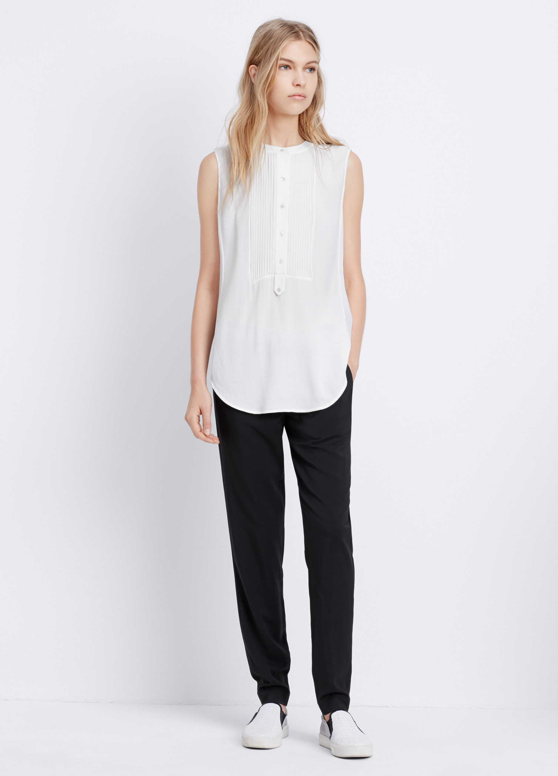 tuxedo blouse