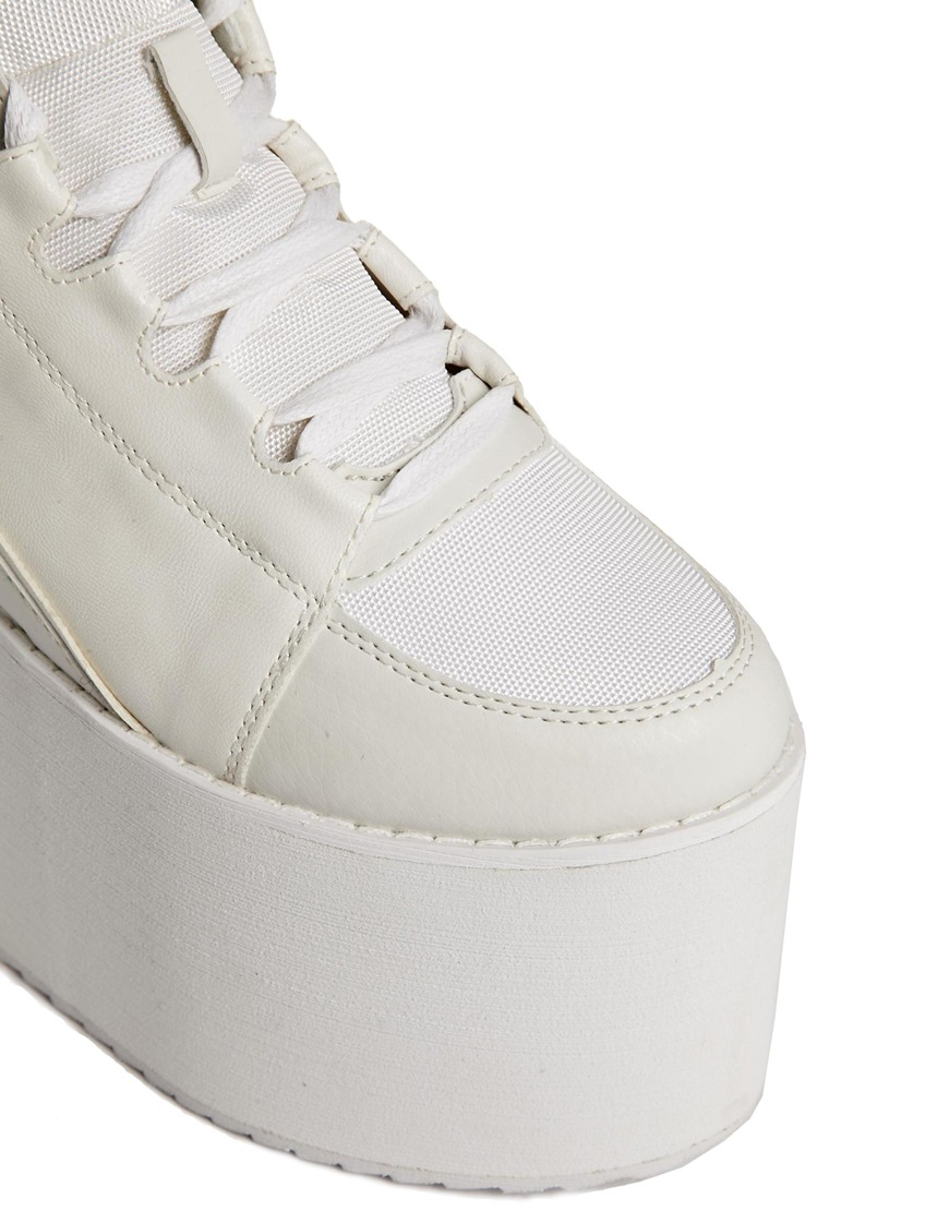 yru white platform sneakers