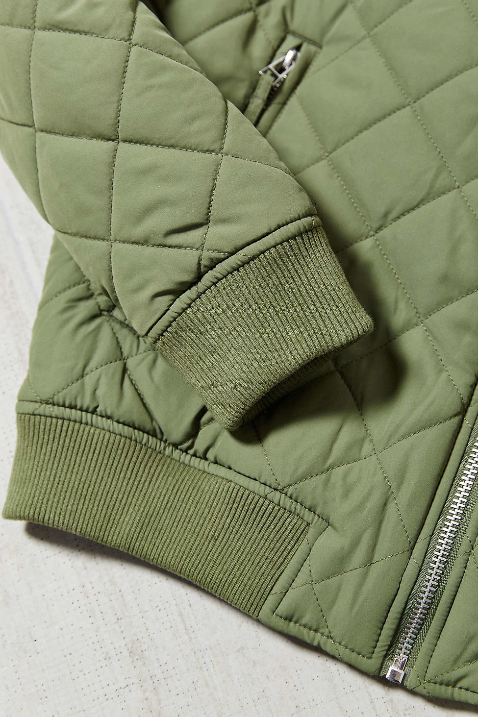 quilted olive green jacket
