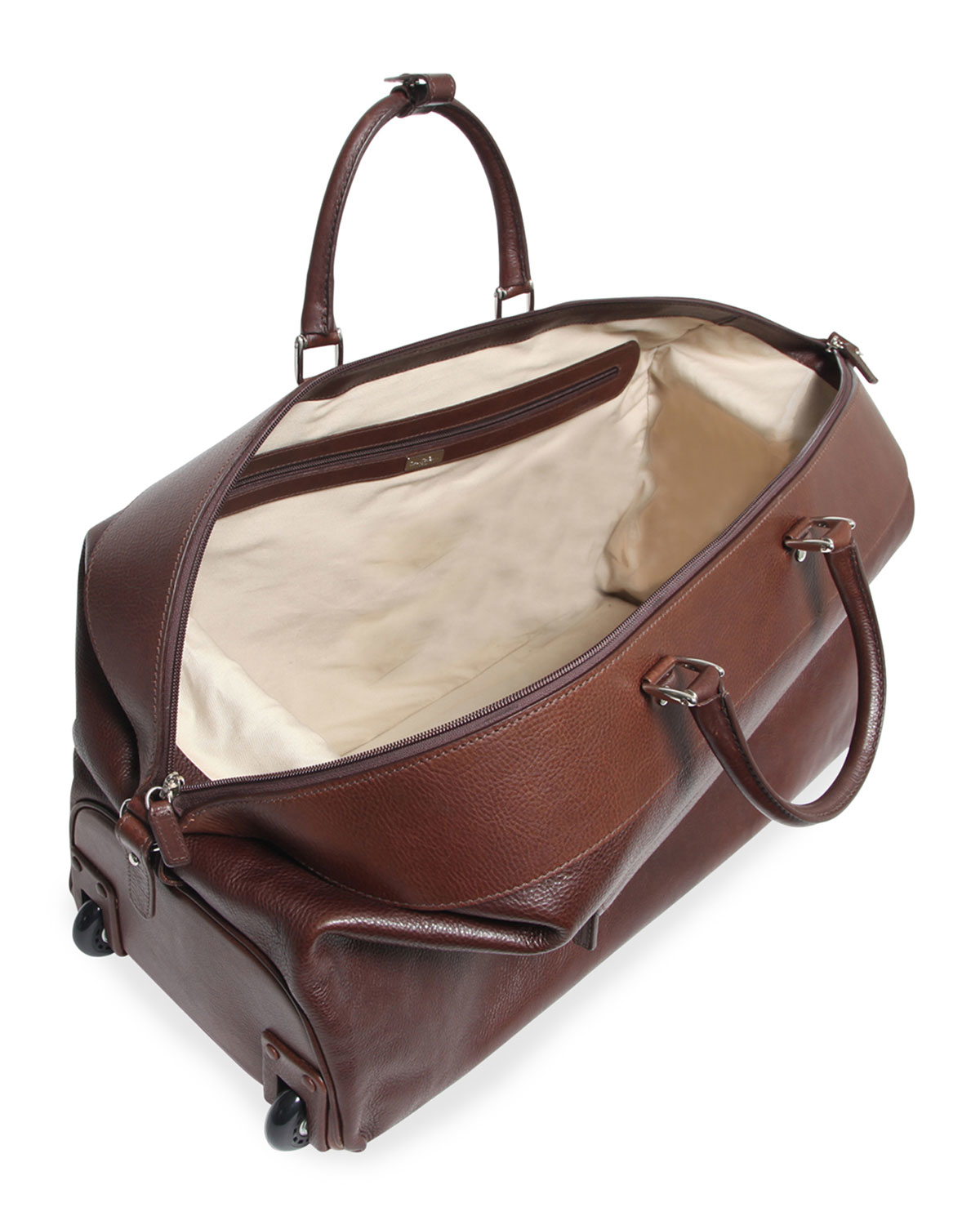 Lyst - T. Anthony Two-wheel Leather Carryon Duffel Bag in Brown for Men