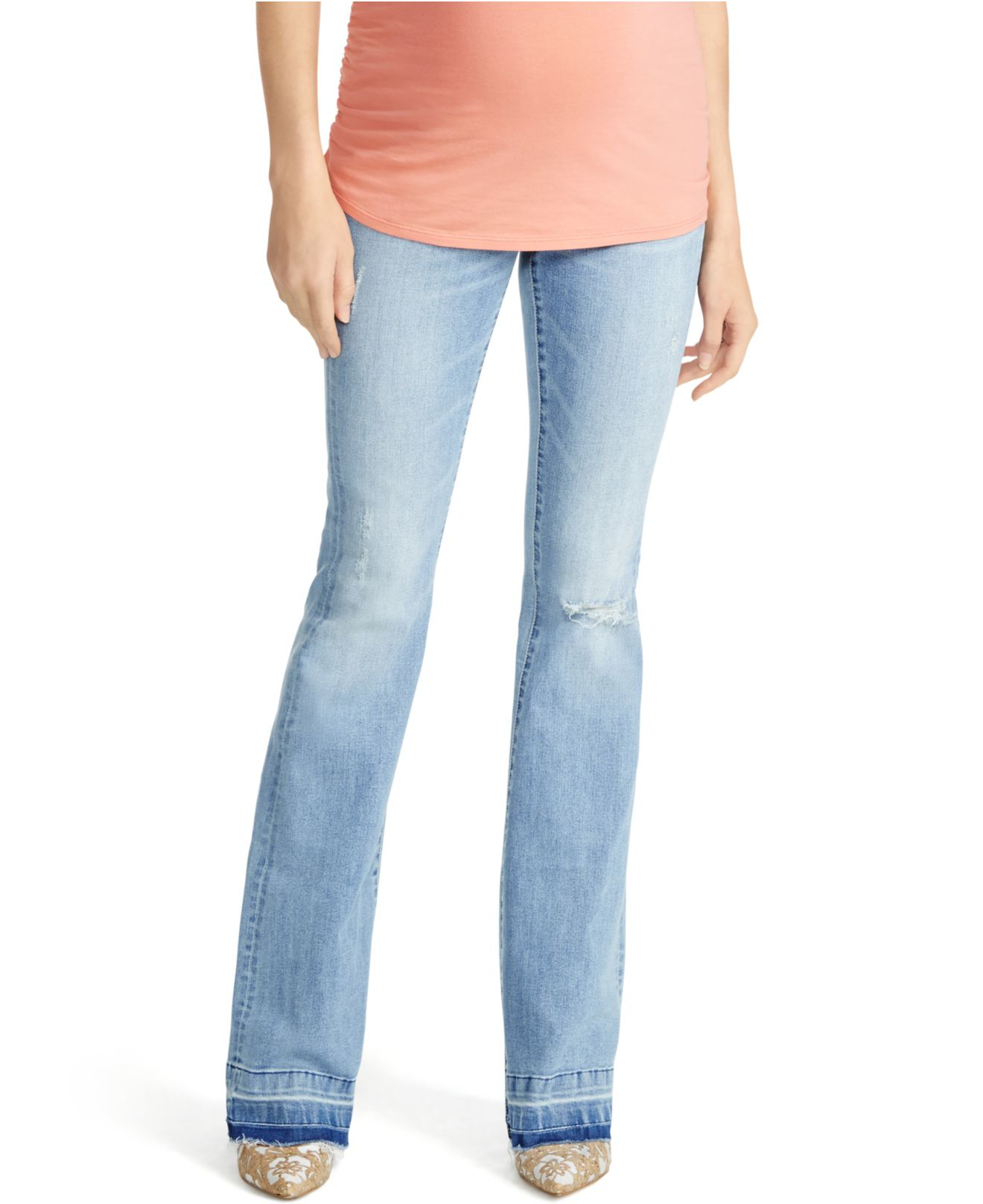 Lyst Jessica Simpson Maternity Flared Jeans In Blue