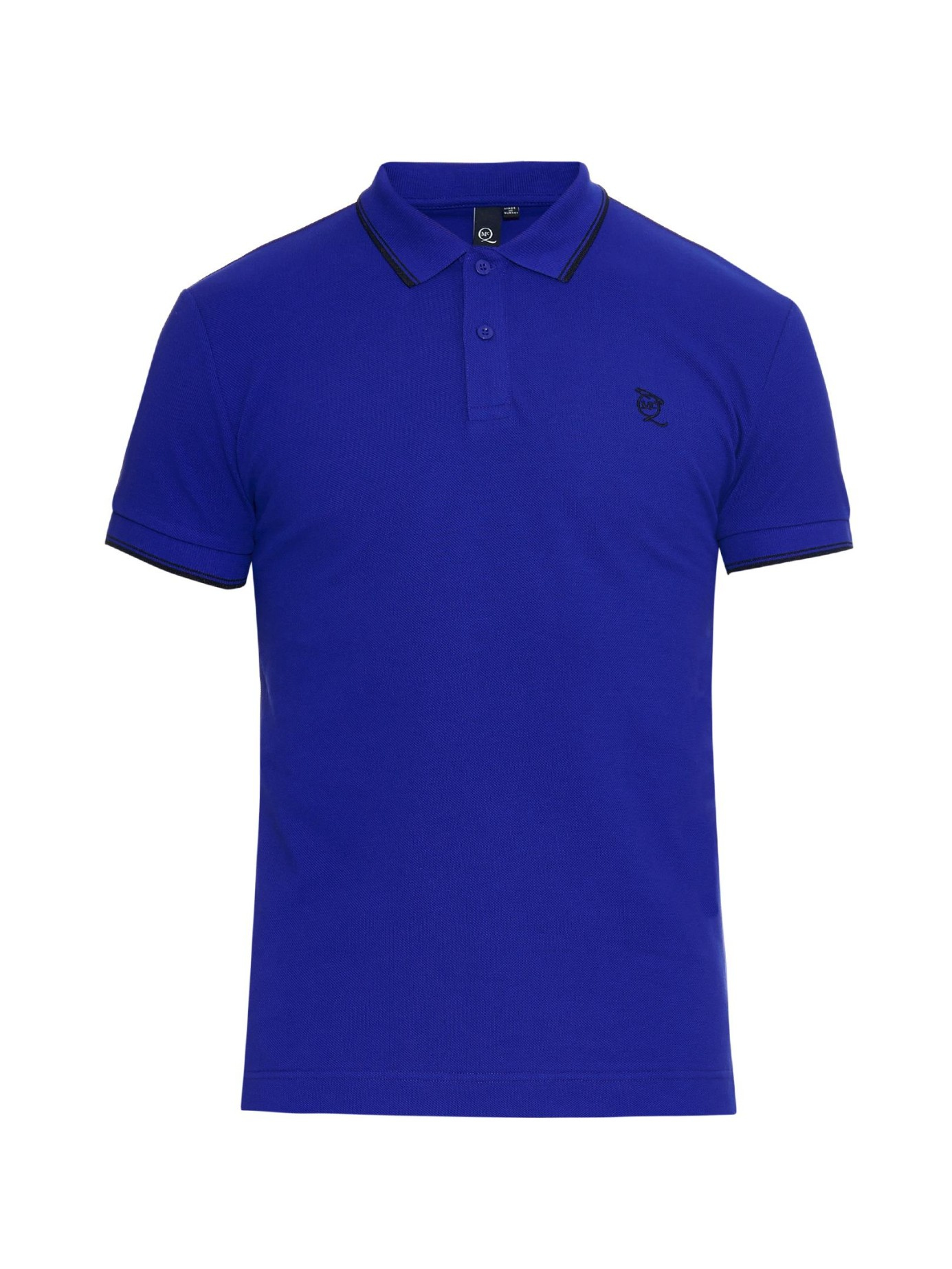 Mcq Bi Colour Cotton Pique Polo Shirt In Blue For Men Lyst Mcq Bi Colour Cotton Pique Polo Shirt In Blue For Men Lyst