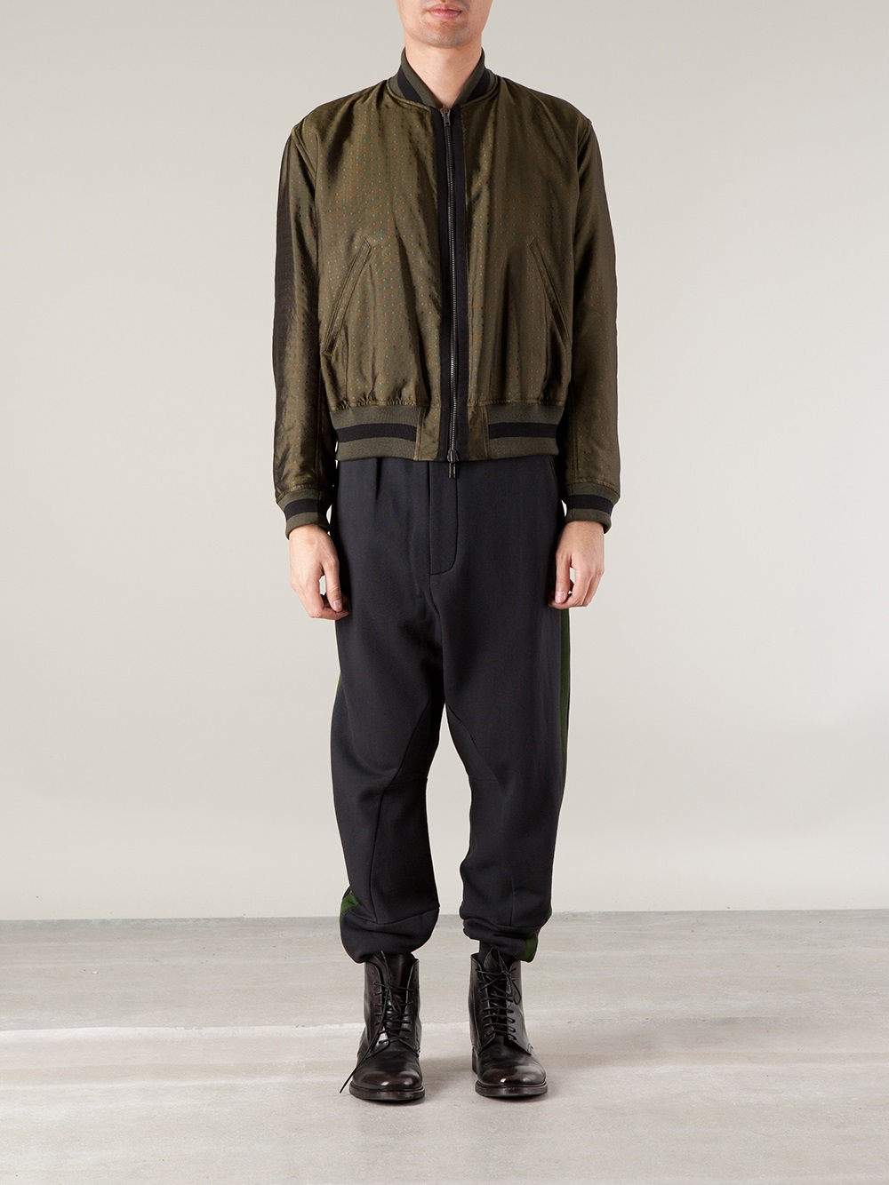 Haider Ackermann Silk Reversible Bomber Jacket in Blue (Green) for Men ...