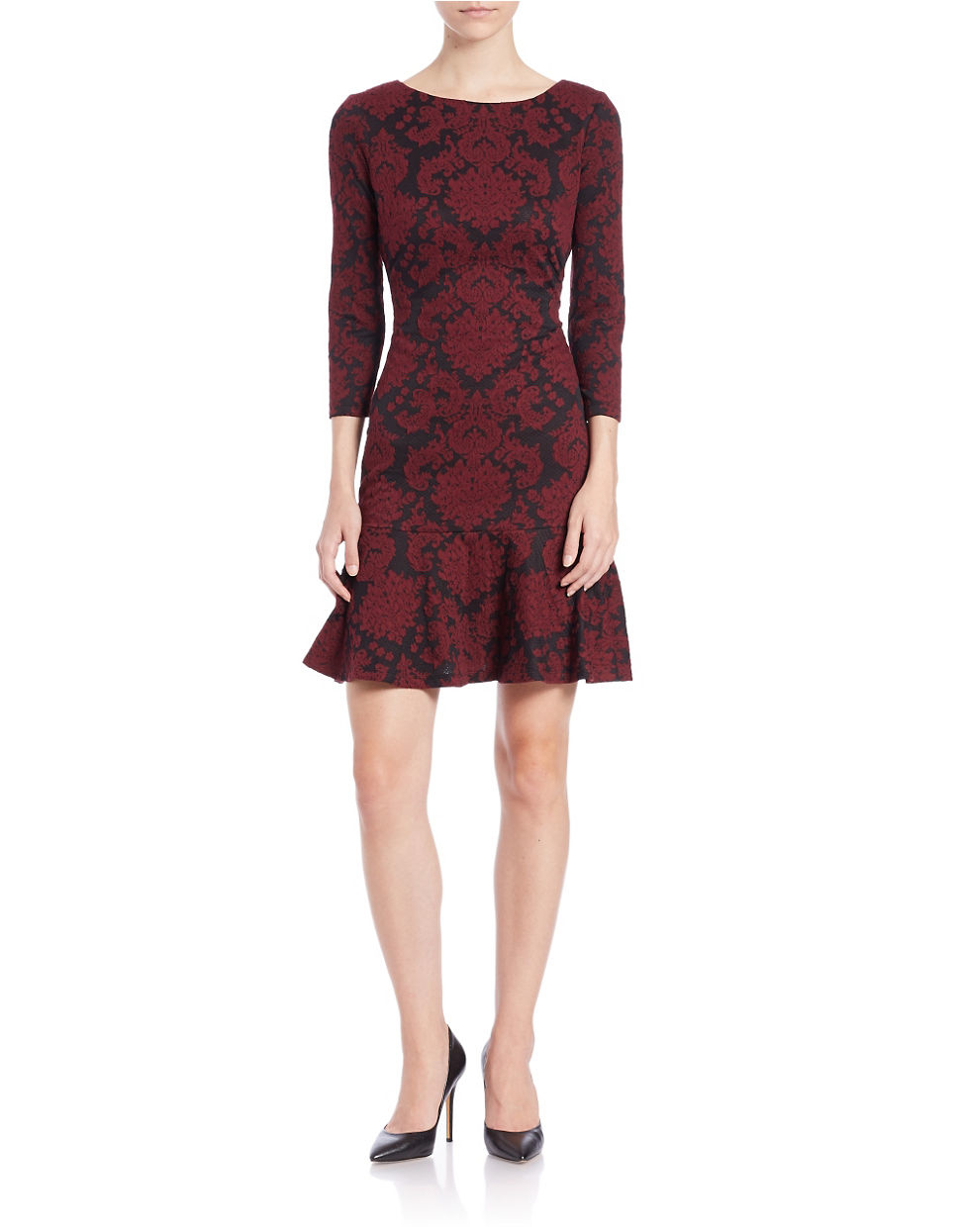 Lyst - Ivanka Trump Printed A-line Dress in Purple