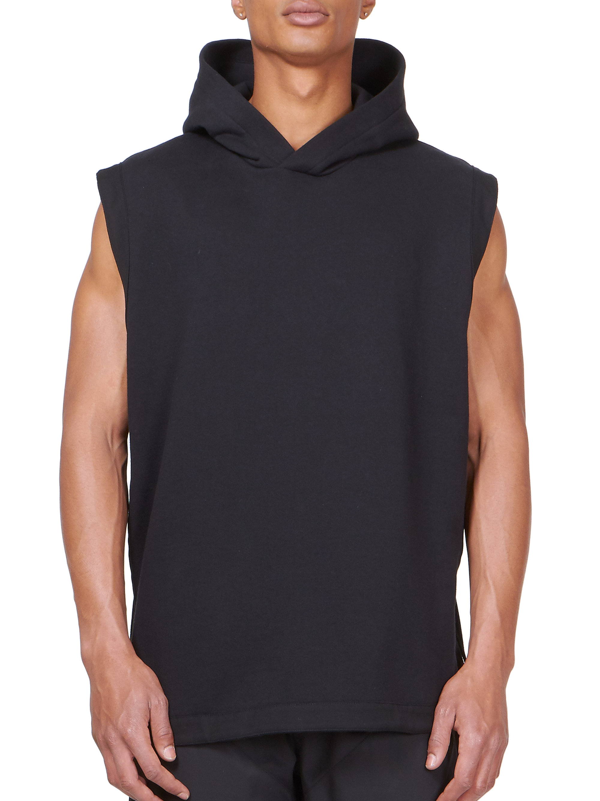 Givenchy Sleeveless Hoodie in Black for 
