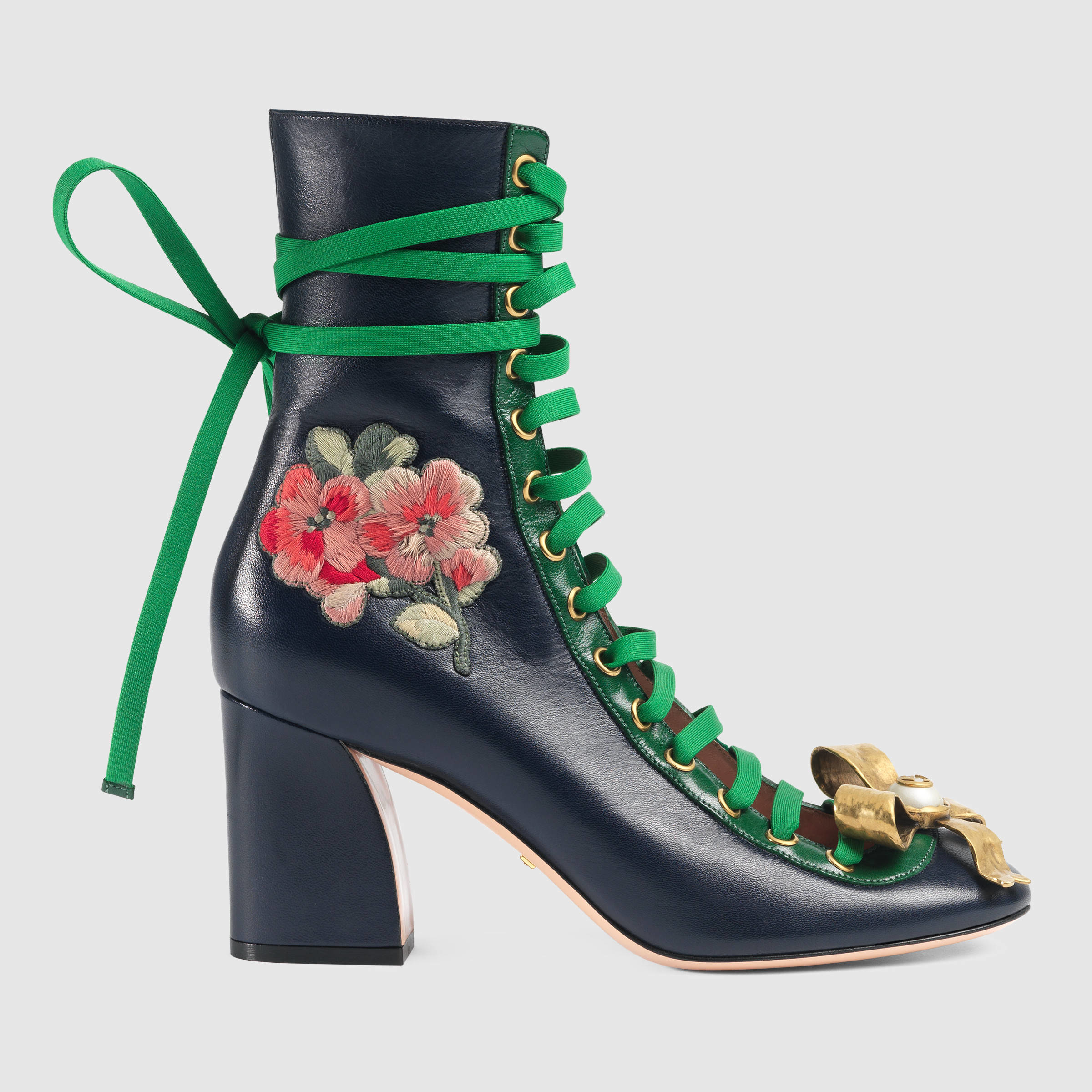 Gucci Finnlay Leather Ankle Boot - Lyst