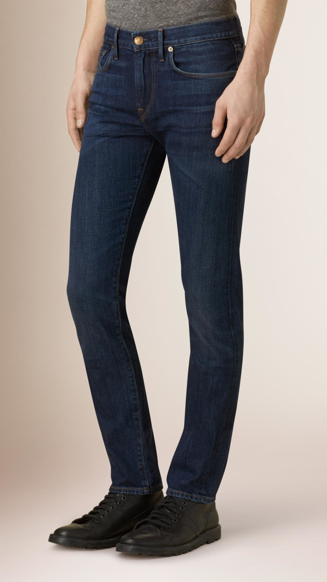 Lyst - Burberry Slim Fit Japanese Selvedge Denim Jeans in Blue for Men