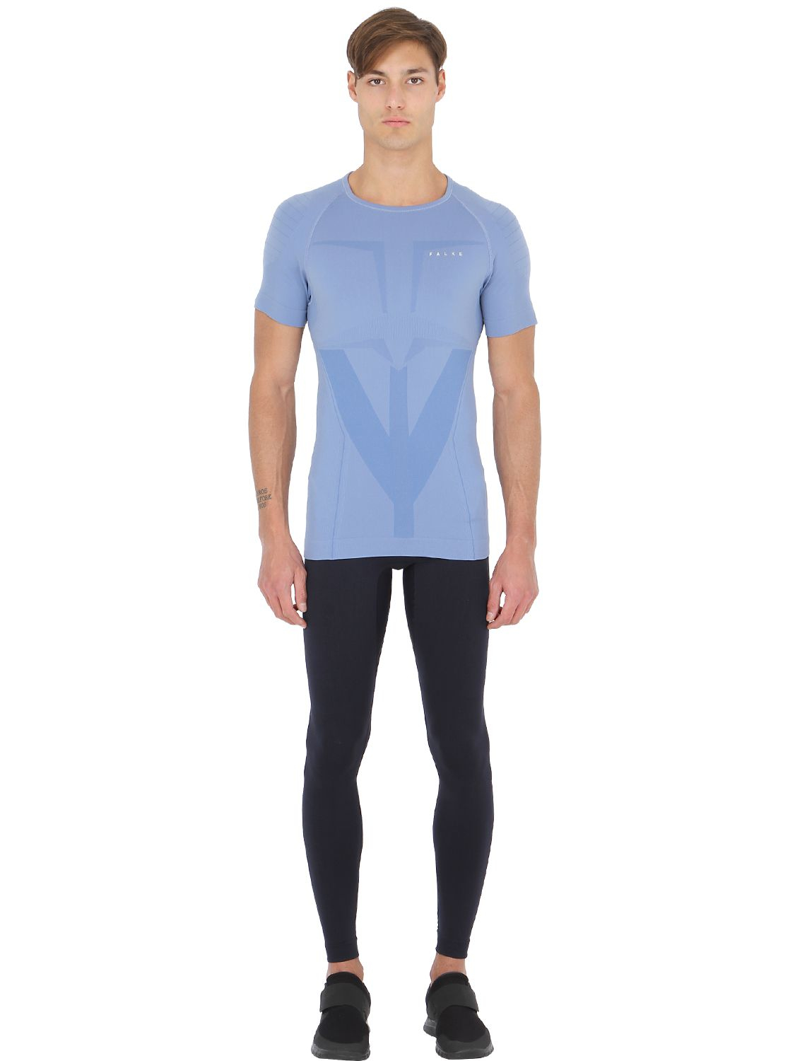 Falke Compression Short Sleeve Running Tshirt in Blue for Men  Lyst