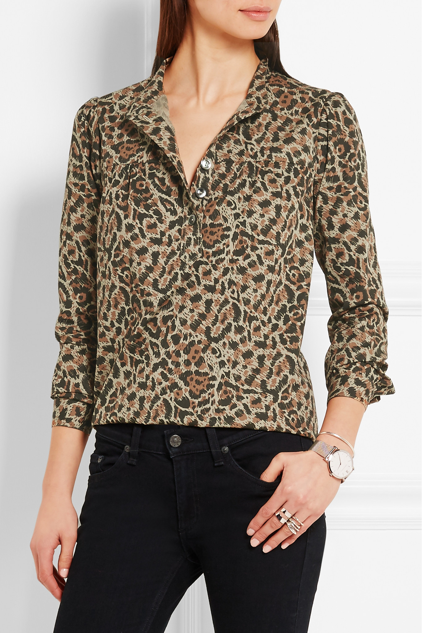 arket leopard shirt