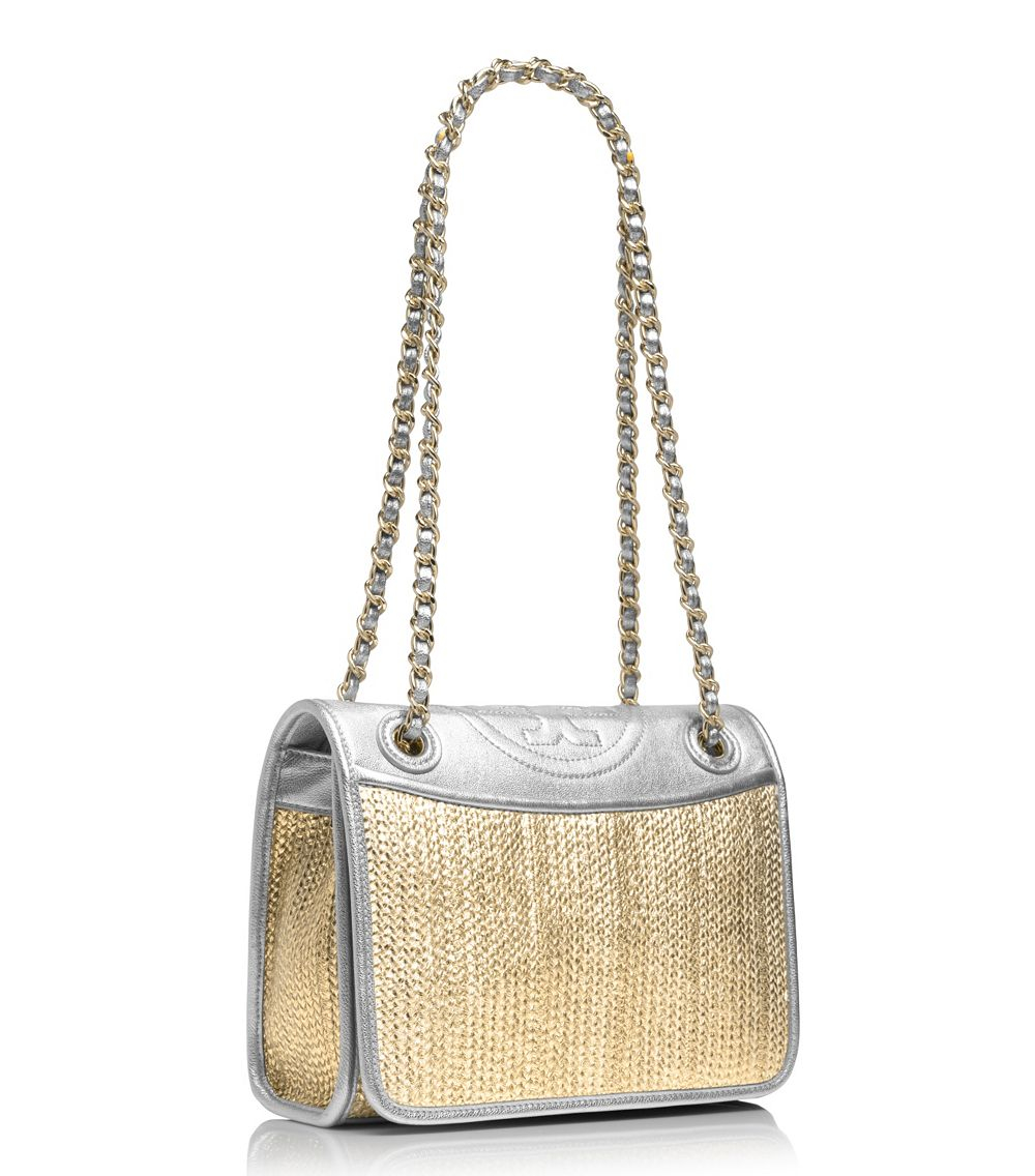 tory burch fleming metallic