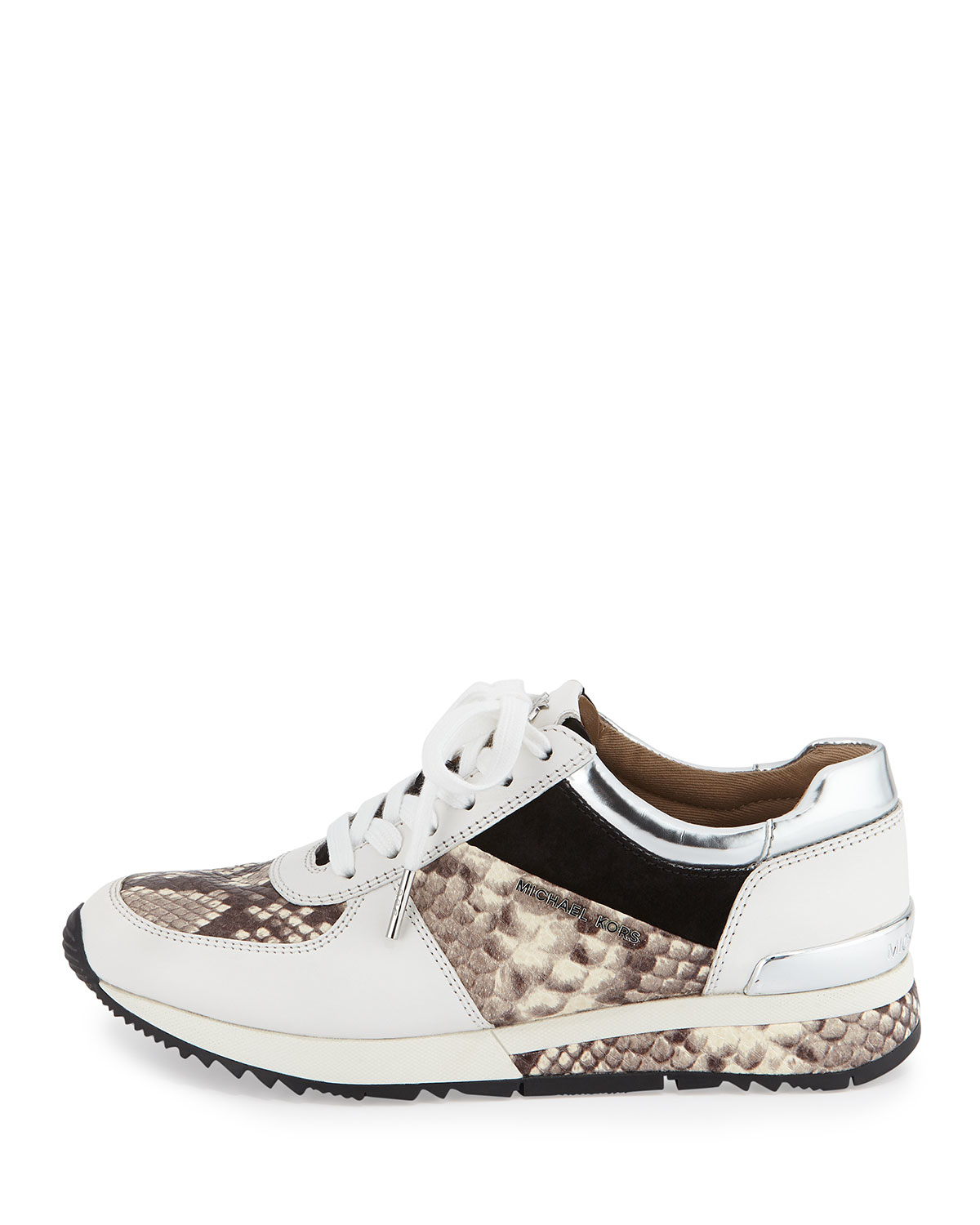 Michael Michael Kors Allie Wrap Leather Sneaker in Beige (NATURAL) | Lyst