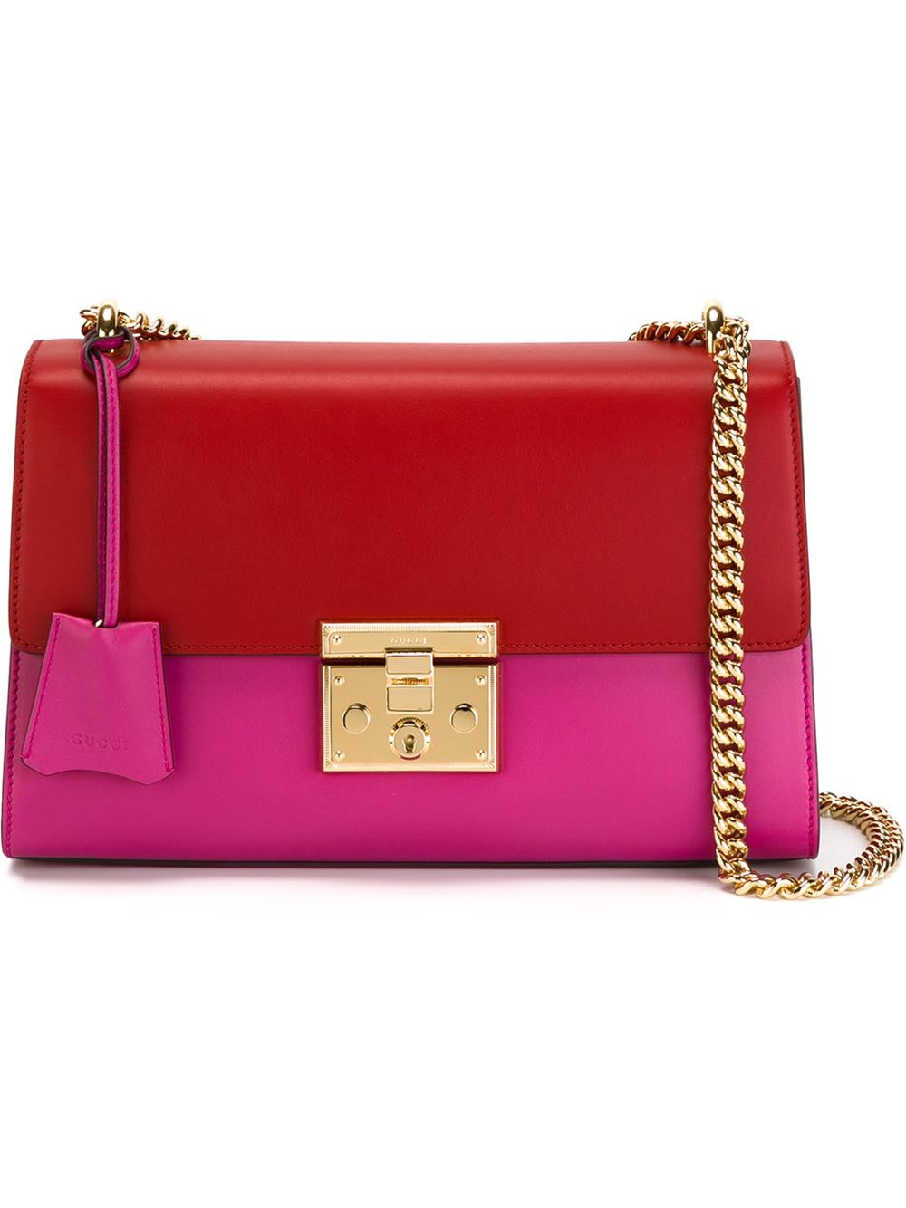 Gucci Padlock Bag Bicolor in Red for Men - Lyst