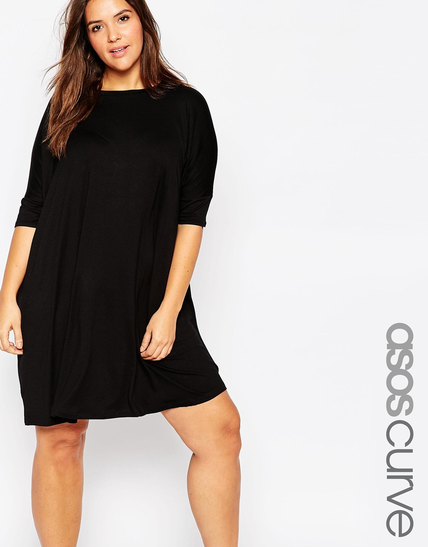 asos black t shirt dress