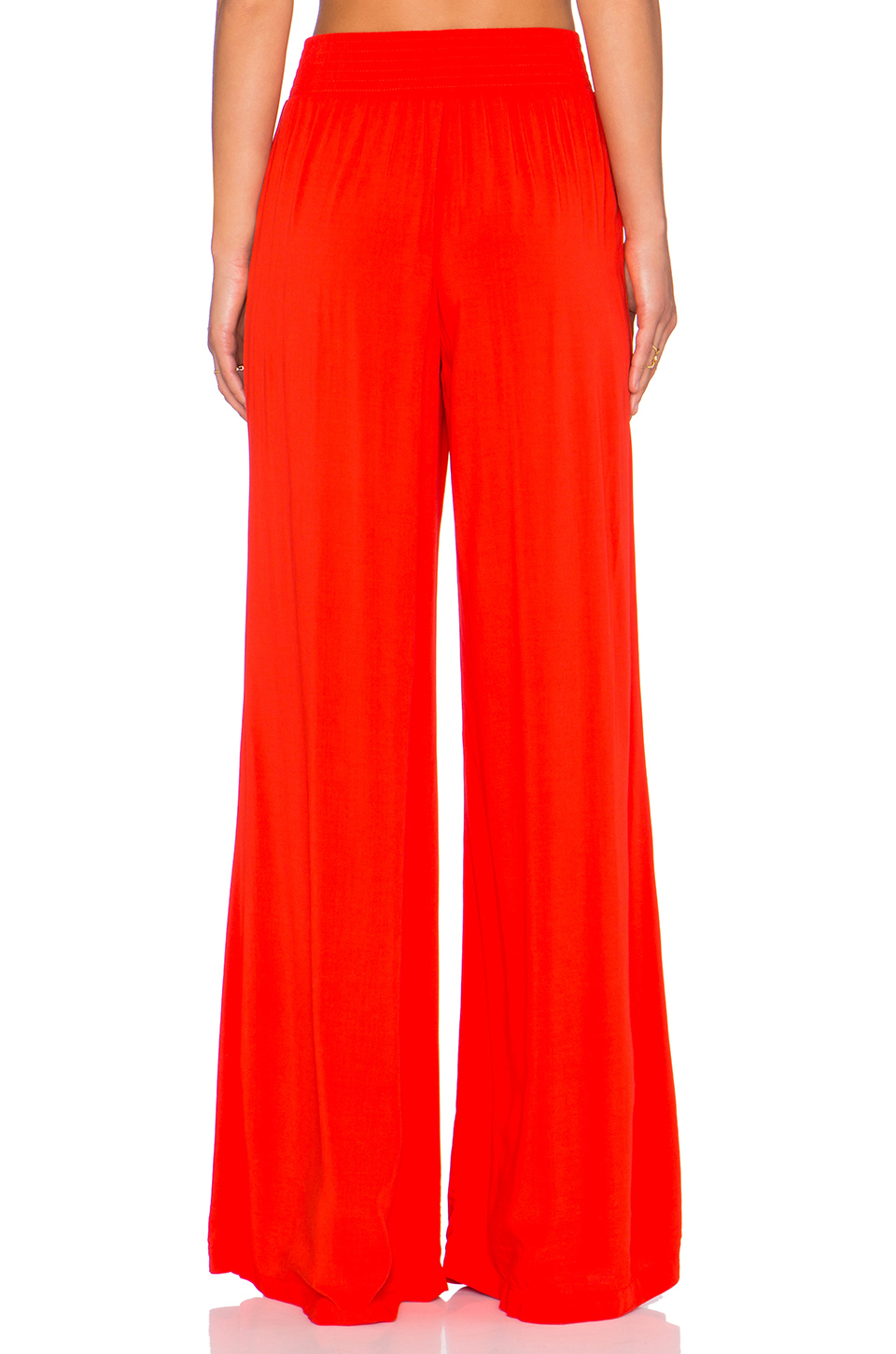 Lyst - Michael Stars High Waist Wide Leg Pant in Red