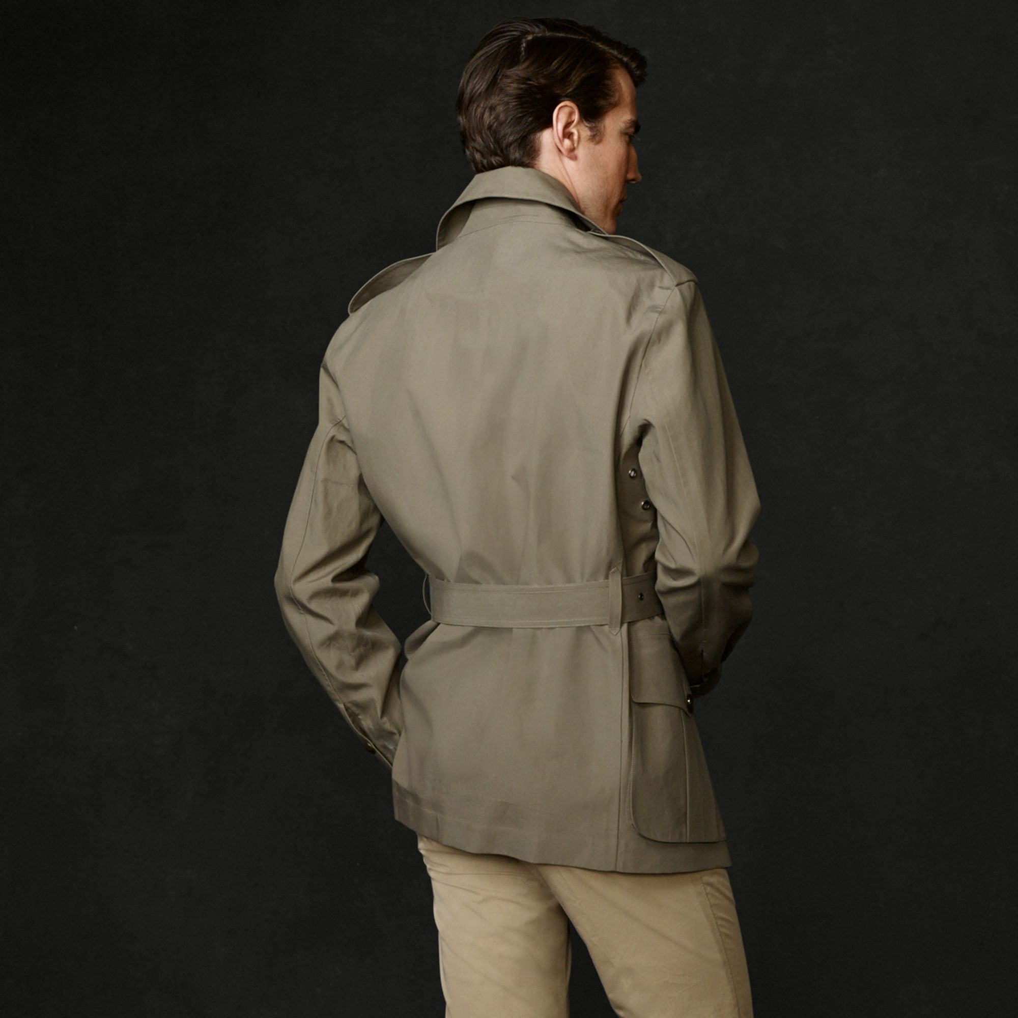 Ralph lauren purple label Bondedcotton Trench Coat in Green for Men