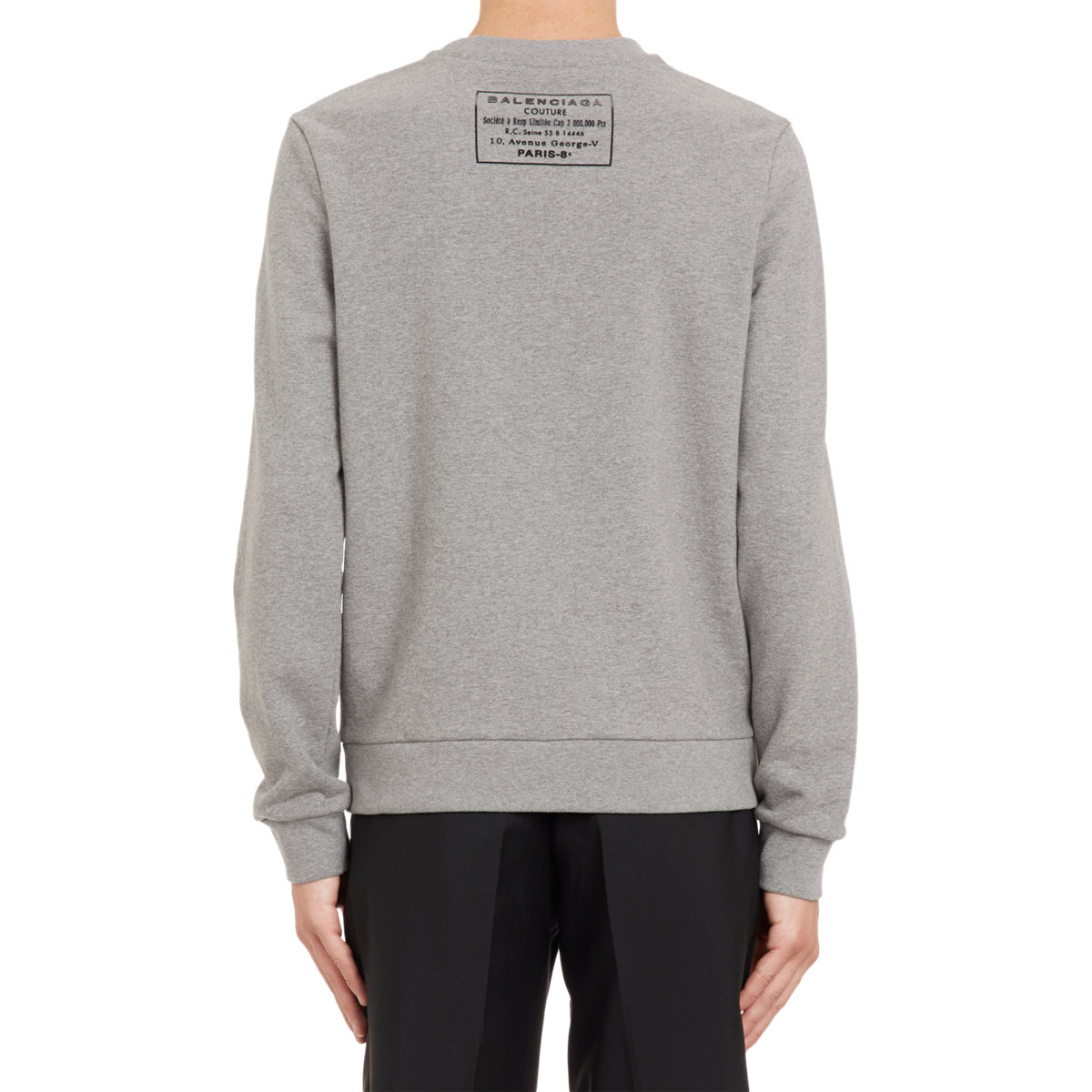 Balenciaga Logo-Back Sweatshirt in Gray for Men | Lyst