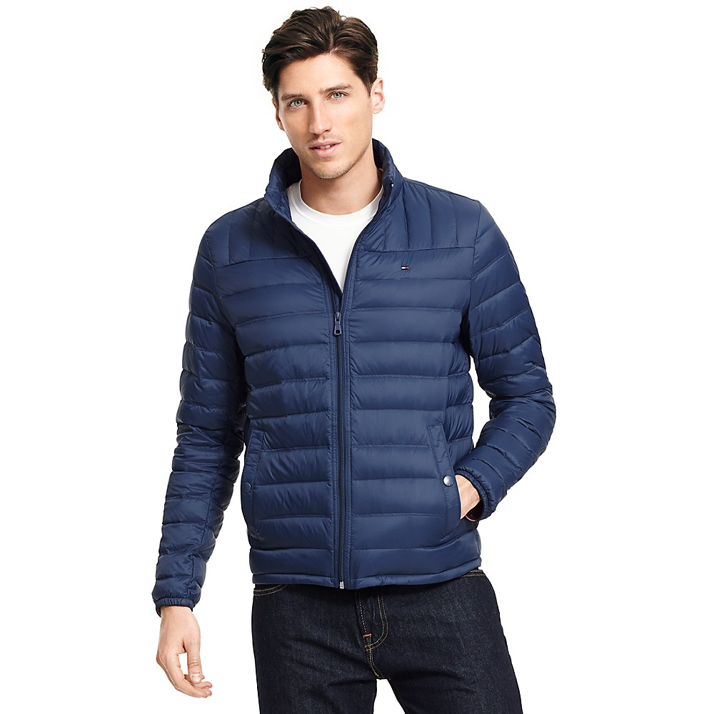 Tommy Hilfiger Light Weight Packable Down Filled Jacket in Blue for Men ...