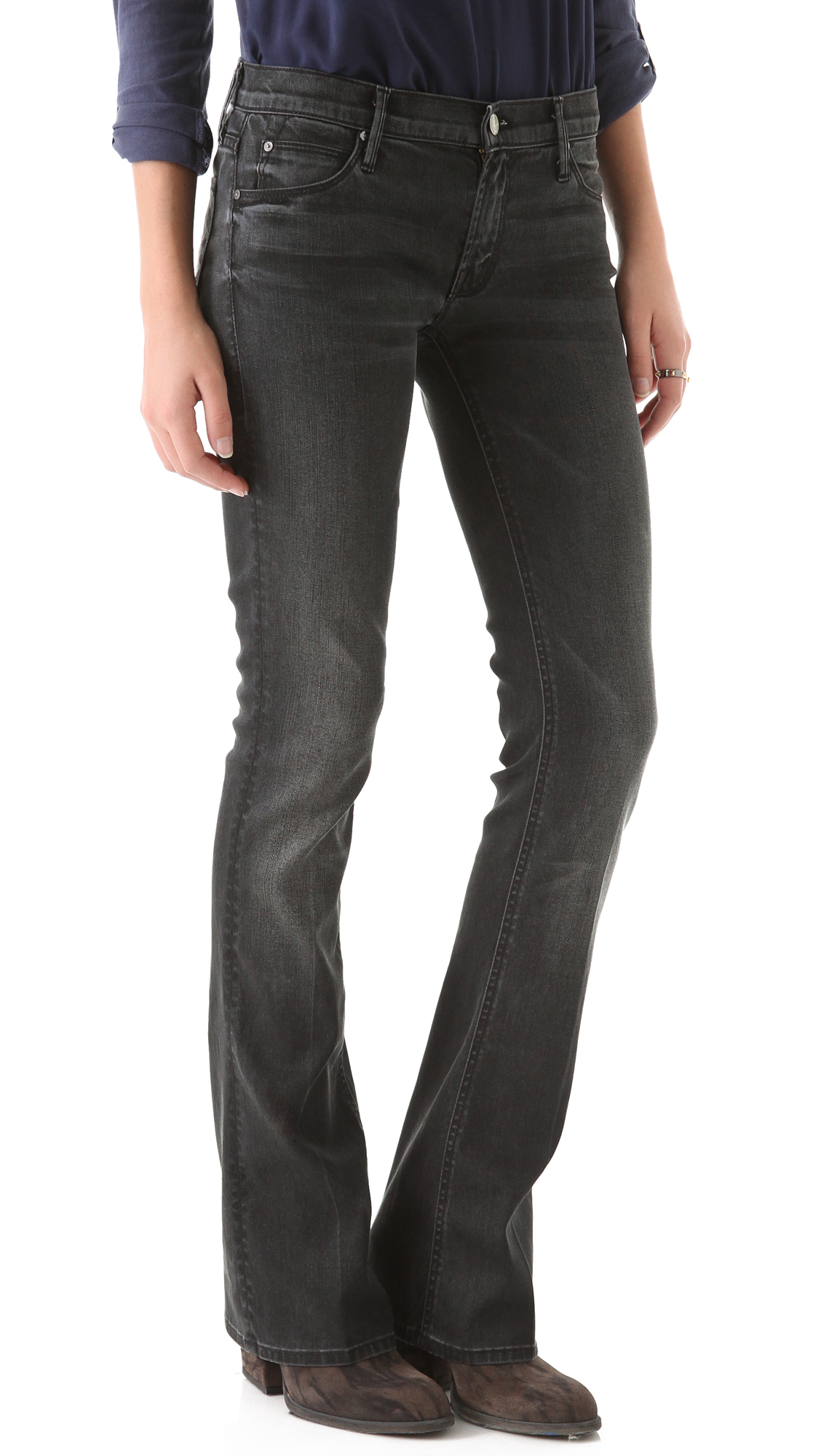flared jeans grey