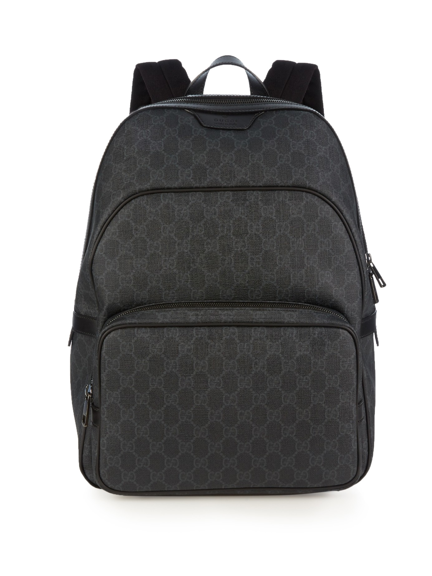 Gucci Black Coated Canvas Backpack Bag - Yoogi's Closet