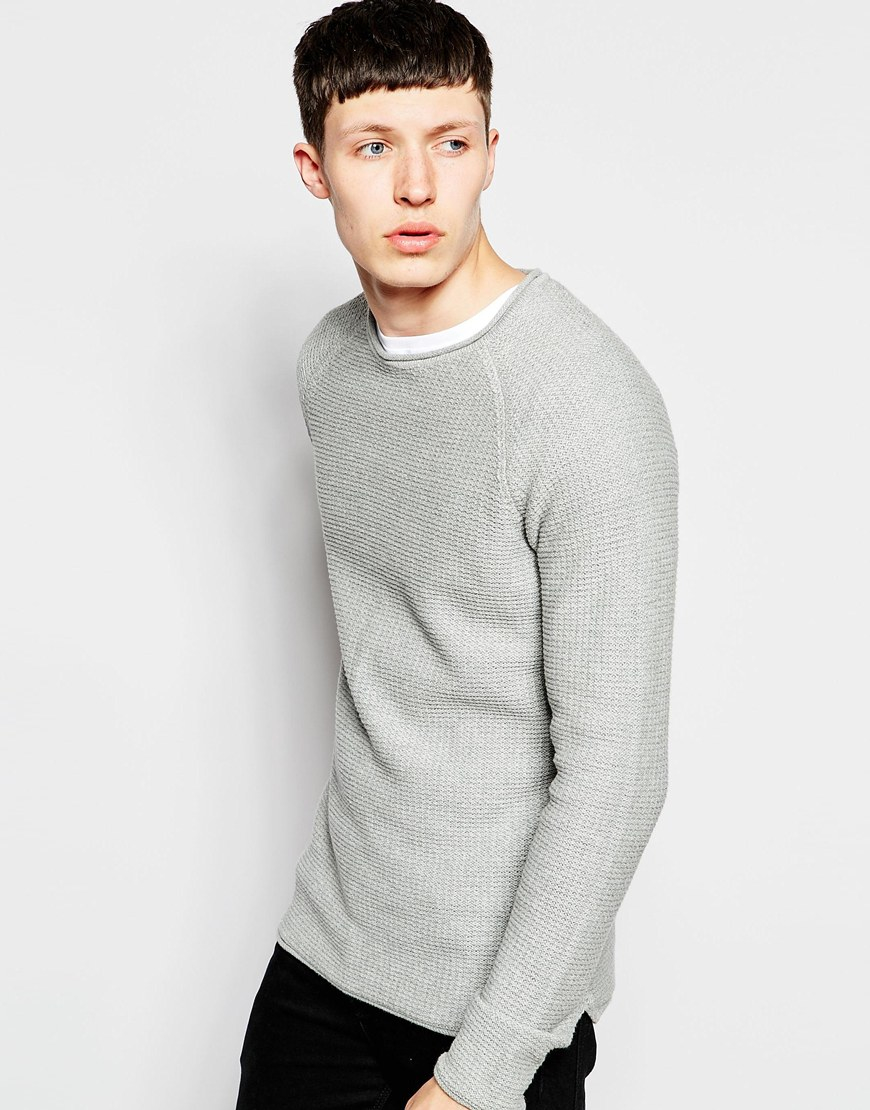 grey waffle jumper