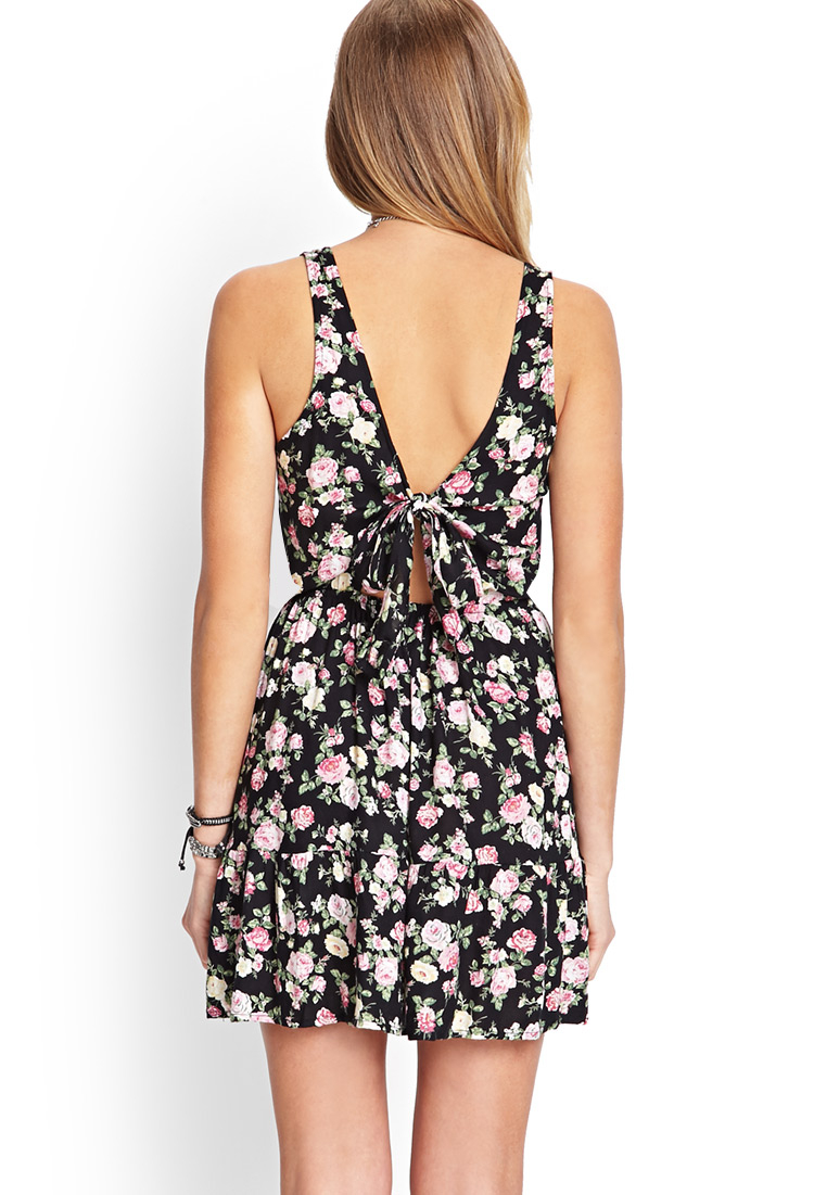 Forever 21 floral dress black Clearance