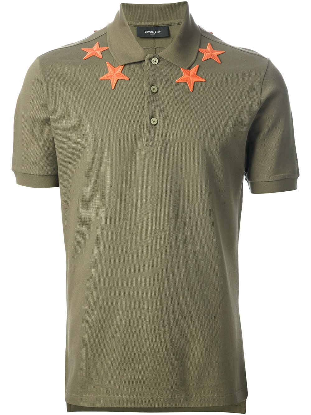 Givenchy Star Detail Polo Shirt in Green for Men | Lyst