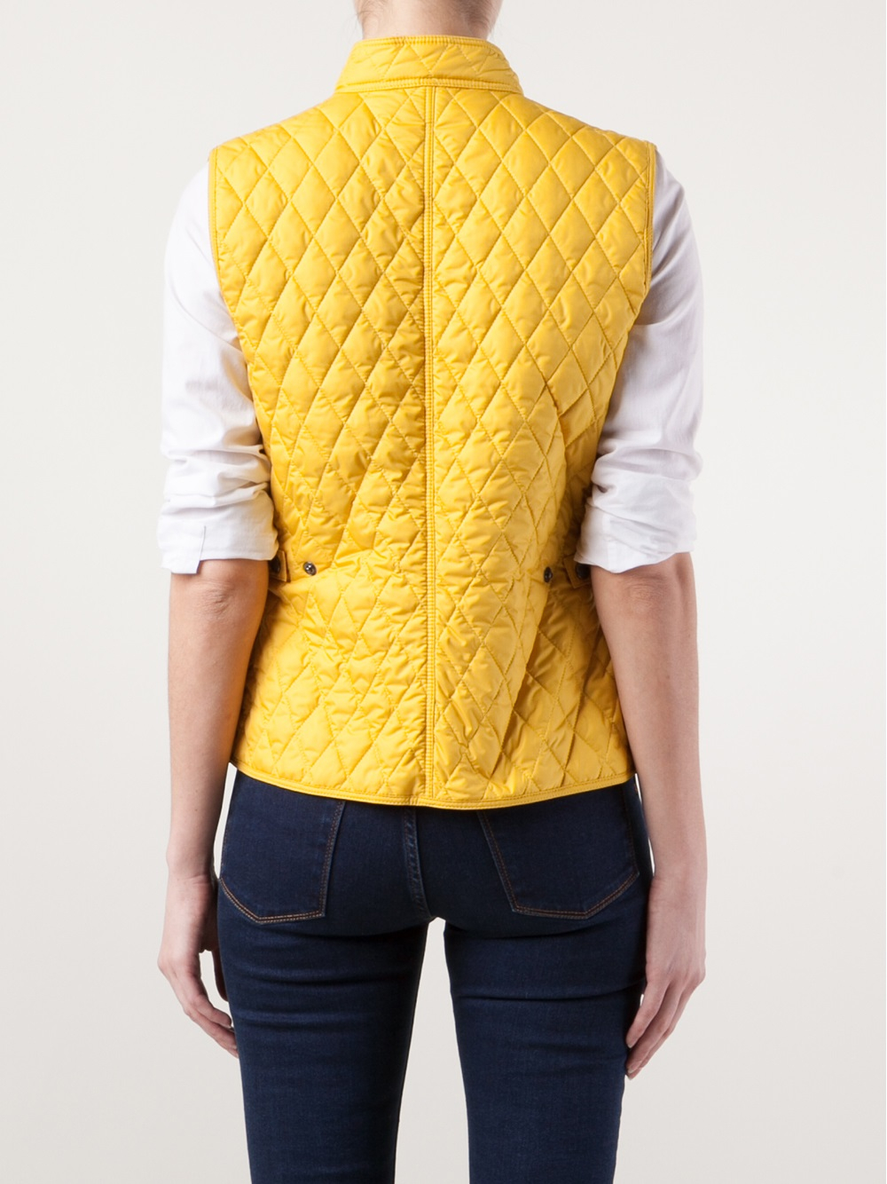 Belstaff Quilted Weskit Vest in Yellow & Orange (Yellow) Lyst