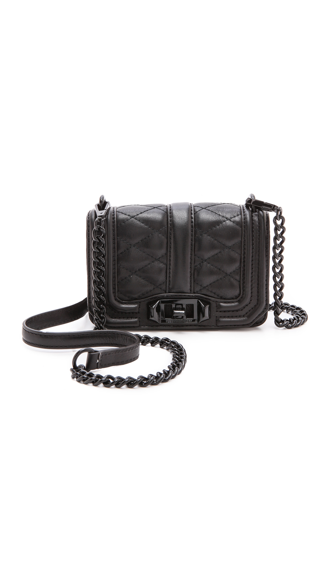 Rebecca minkoff Mini Love Cross Body Bag - Black in Black | Lyst