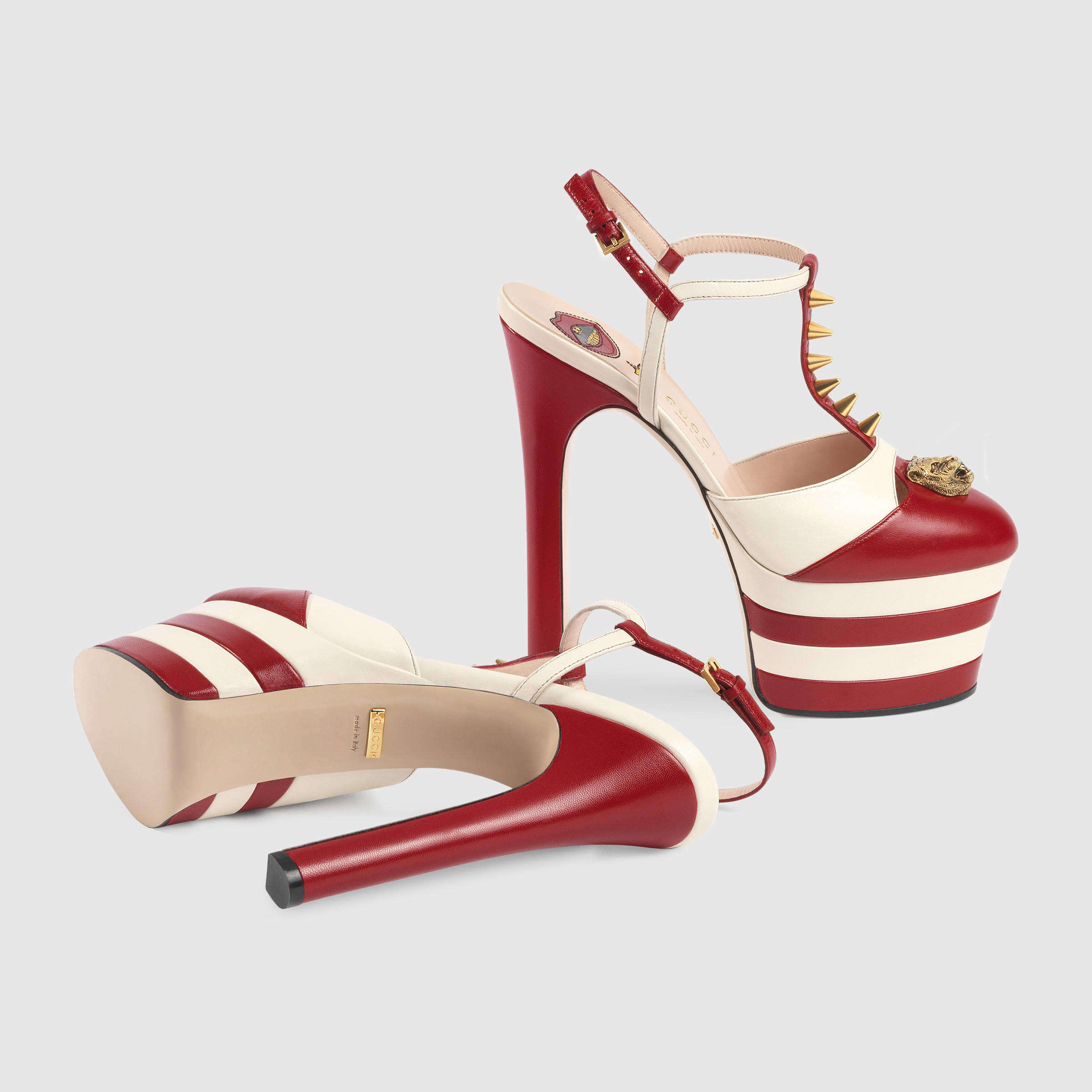 leather platform pump gucci
