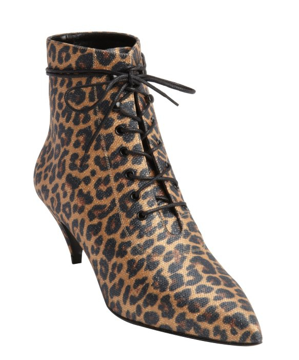 pointed leopard booties