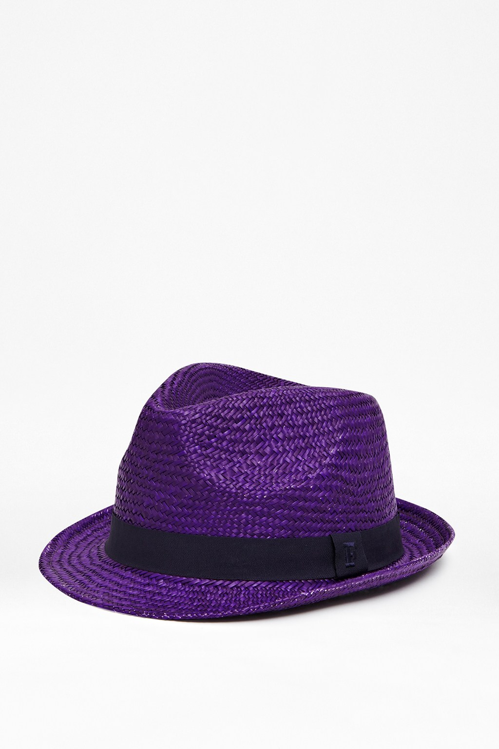 French connection Straw Trilby Hat in Purple for Men Lyst