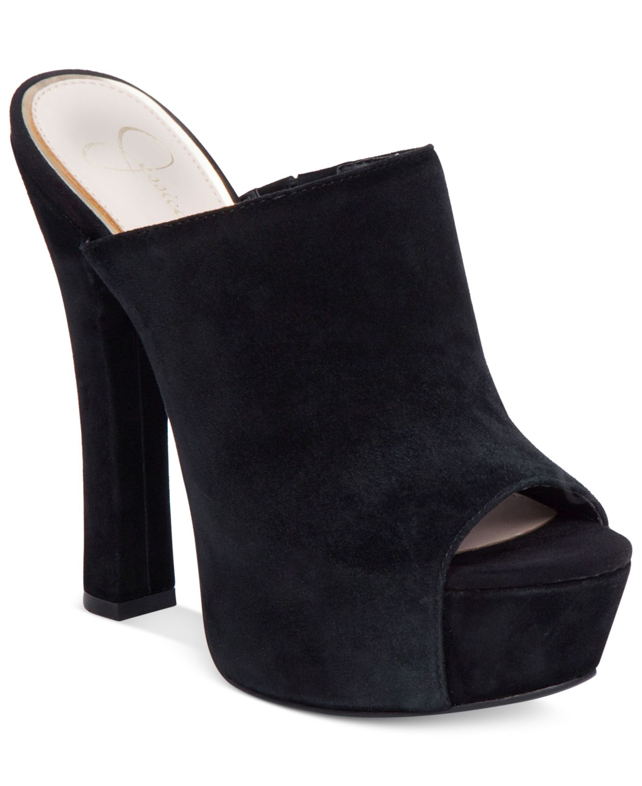 jessica simpson high heel mule shoes