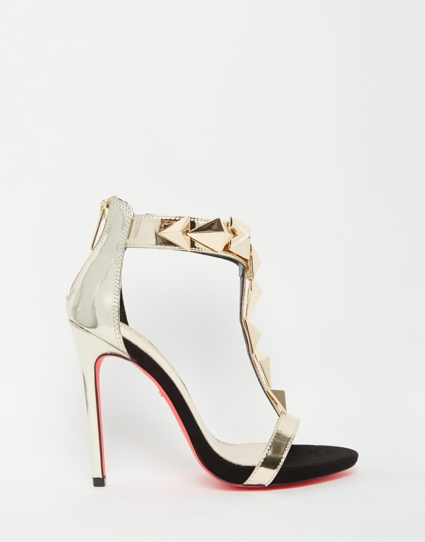 carvela gold heels