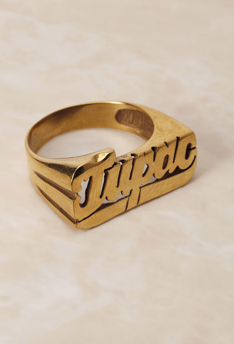 Lyst - Forever 21 Groundscorenyc Tupac Brass Ring in Metallic