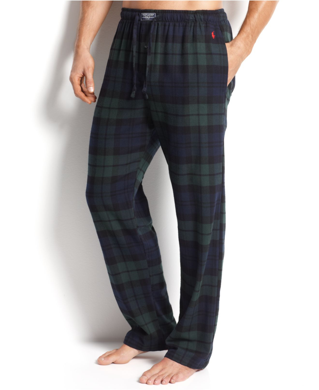 Polo Ralph Lauren Big And Tall Flannel Pajama Pants in Black for Men - Lyst