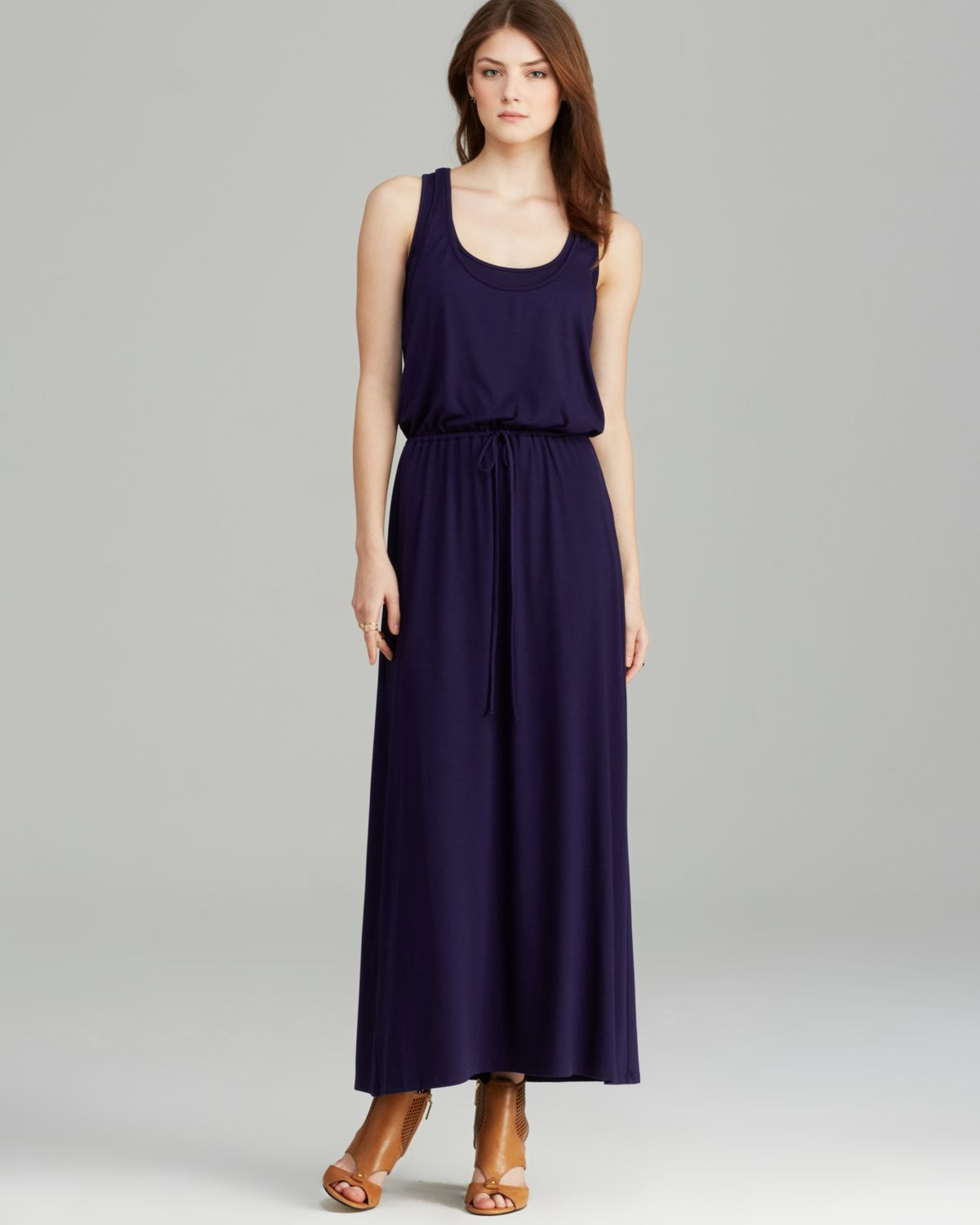 drawstring maxi dress