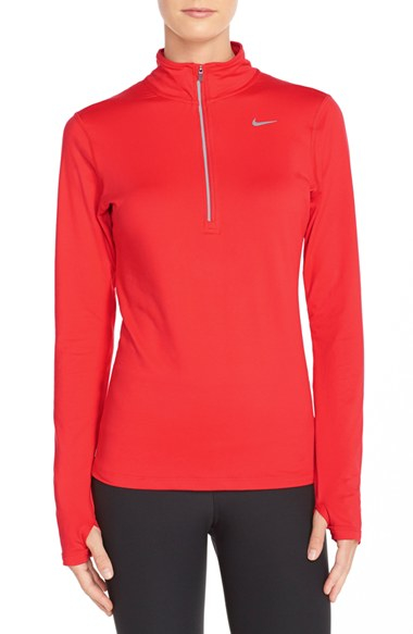 nike women's dri fit element half zip running top