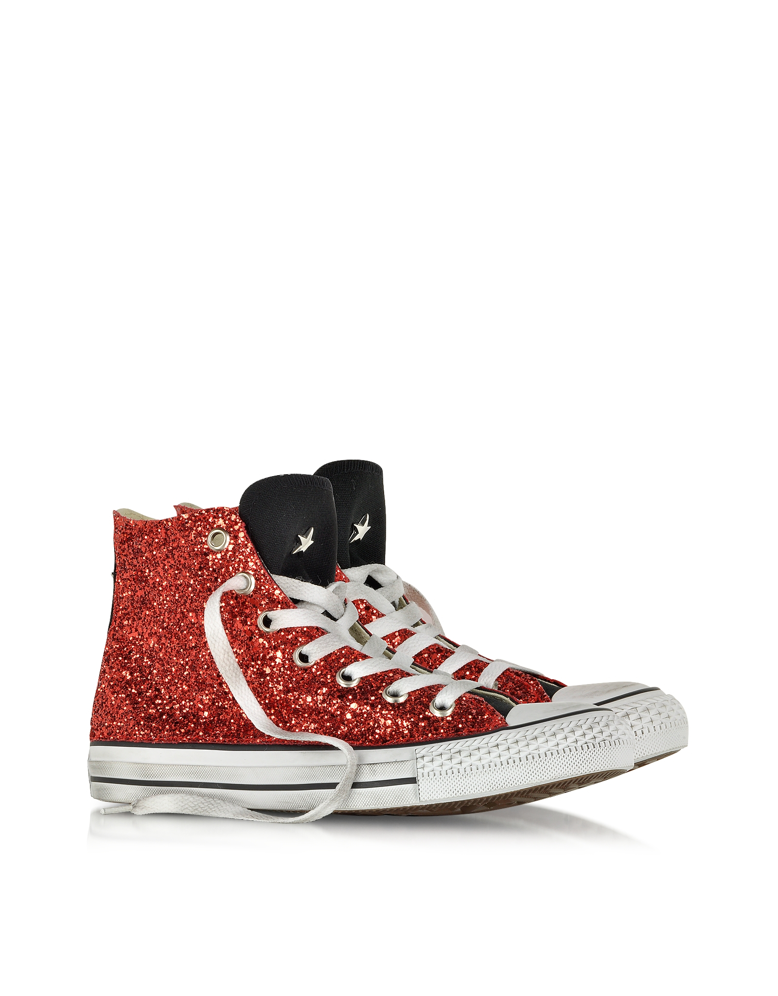converse all star red glitter