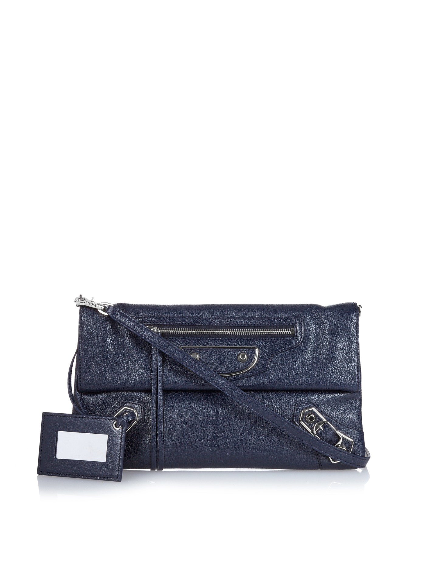 navy envelope clutch