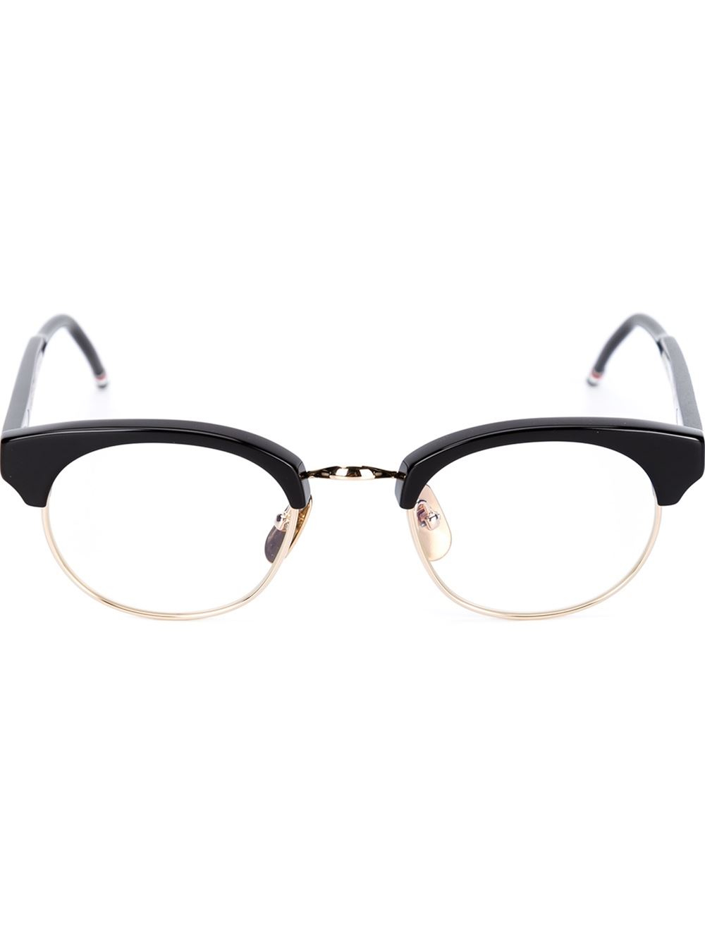 Thom Browne Half Frame Glasses in Black for Men Lyst