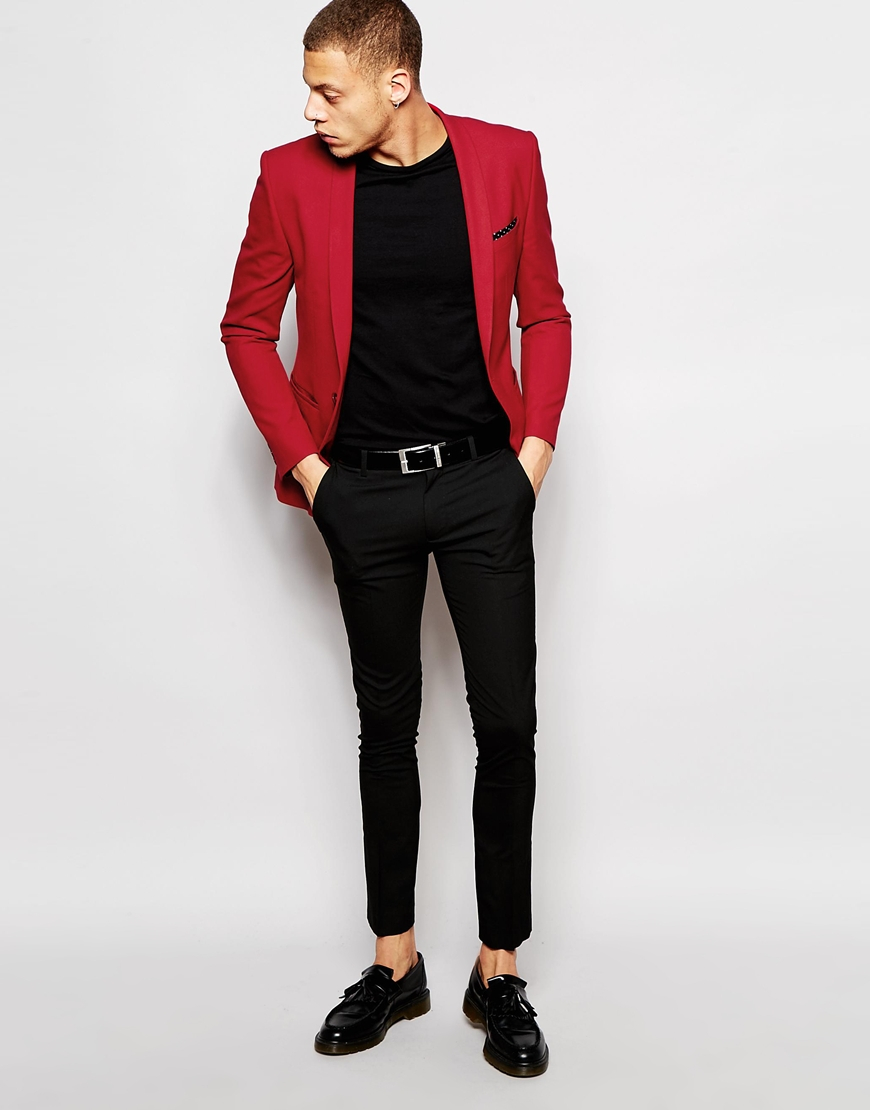 Rare Mens Red suit jacket www.gumex.hu