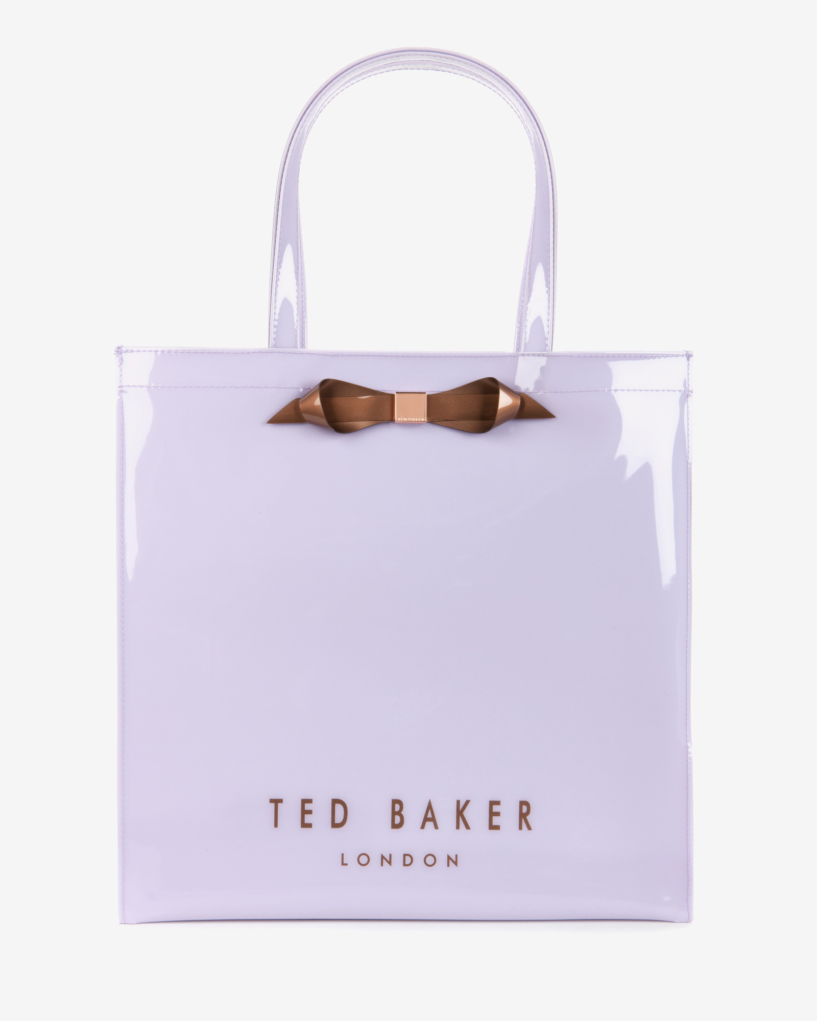 Ted Baker Patent Bow Shopper in Light Purple (Purple) - Lyst