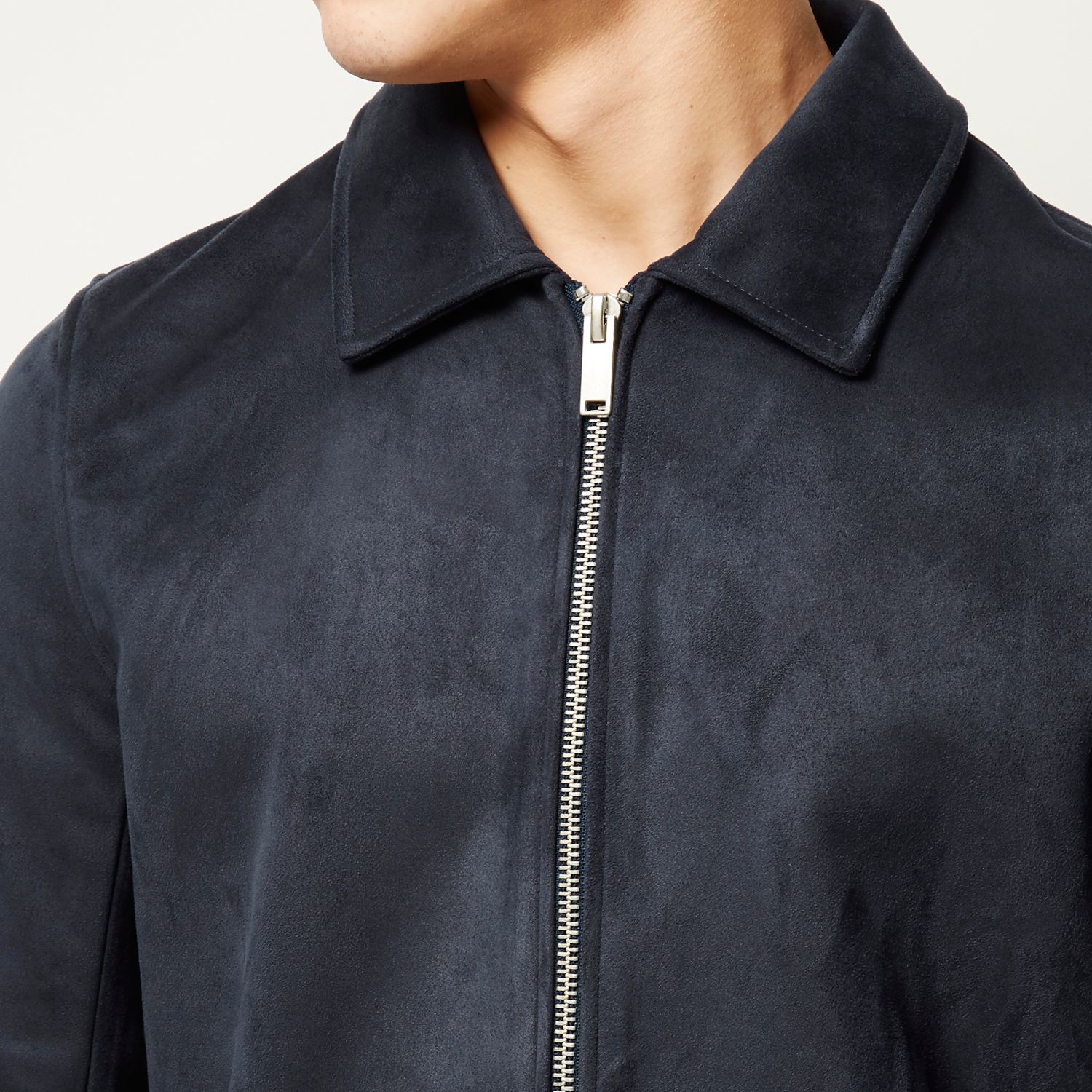 navy suedette jacket