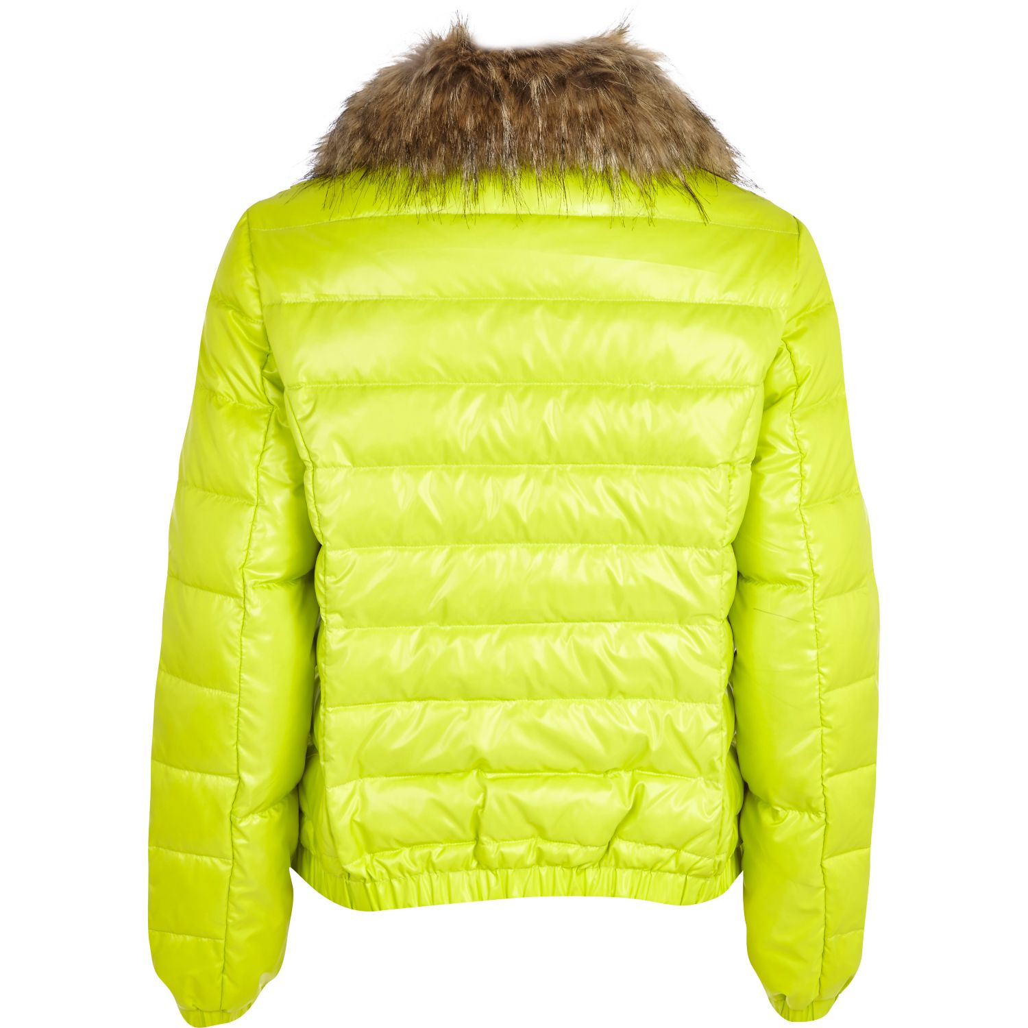 River island Lime Down Feather Padded Jacket in Green (brown) Lyst
