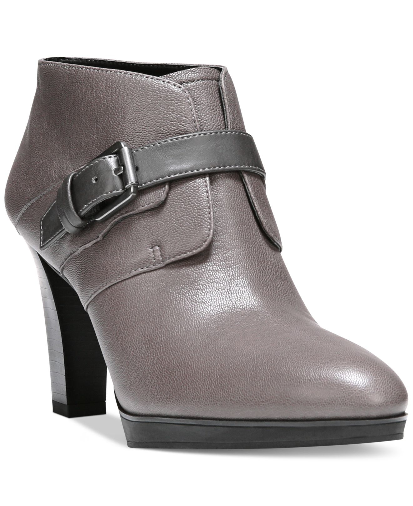 Franco Sarto Inkwell Booties in Charcoal Grey (Gray) - Lyst