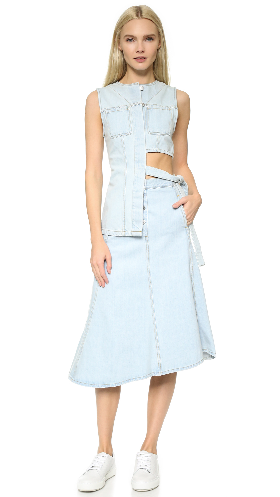 Acne Studios Kady Denim Skirt in Blue | Lyst