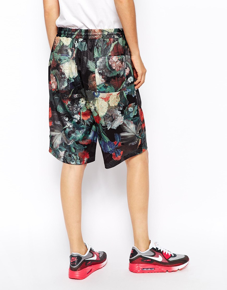 Criminal Damage Basketball Shorts With Mixed Floral Print Lyst