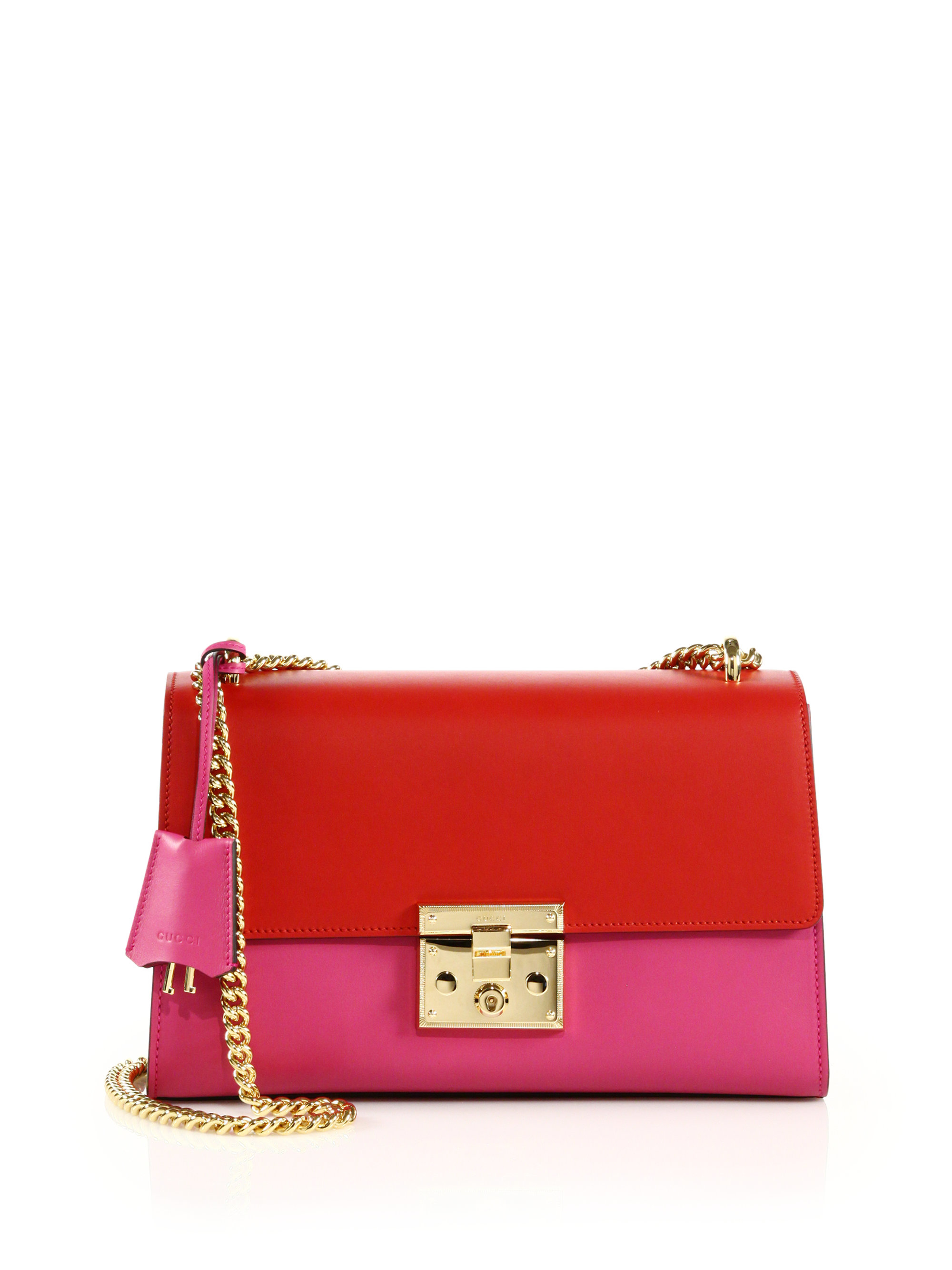 Gucci Padlock Medium Leather Shoulder Bag in Pink | Lyst